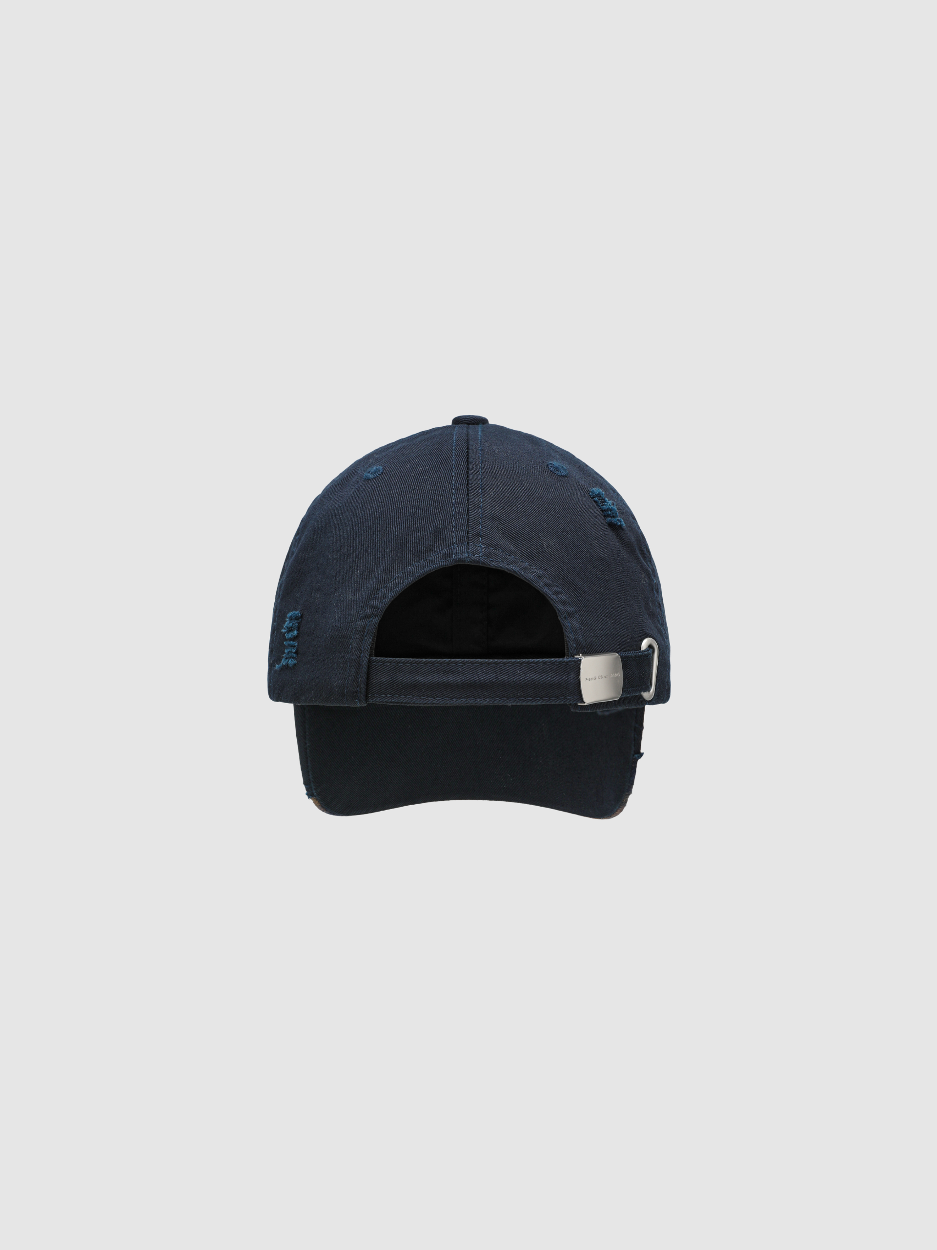 NAVY PLAID-PANEL BASEBALL CAP
