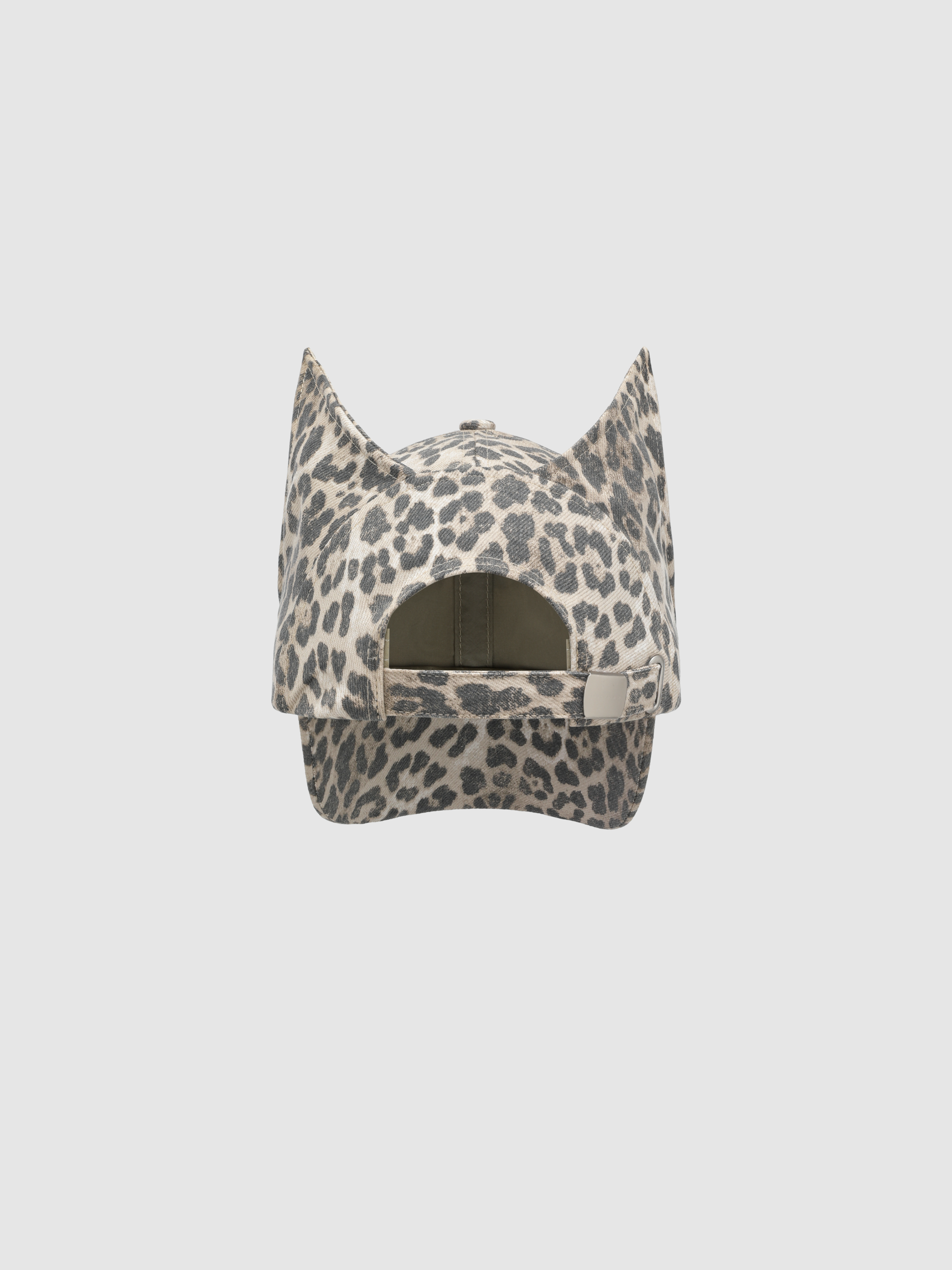 LEOPARD-PRINT CAT EAR CAP
