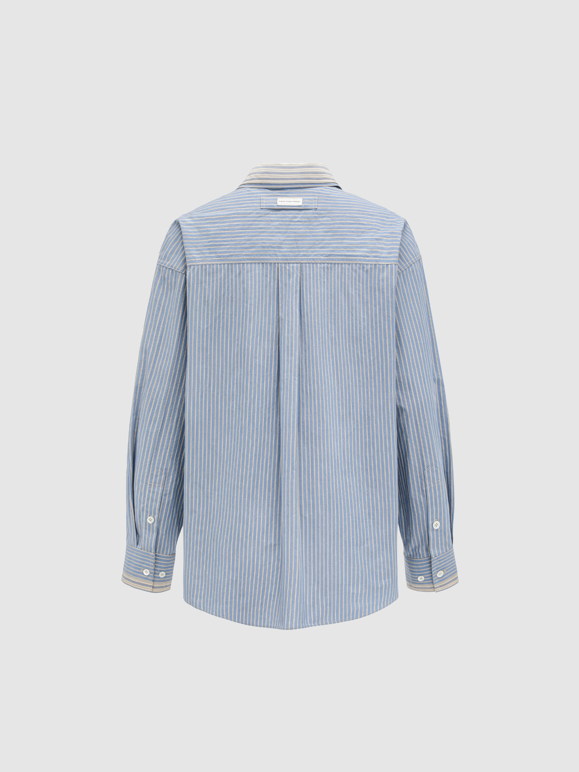 BLUE TWO-IN-ONE STRIPED SHIRT