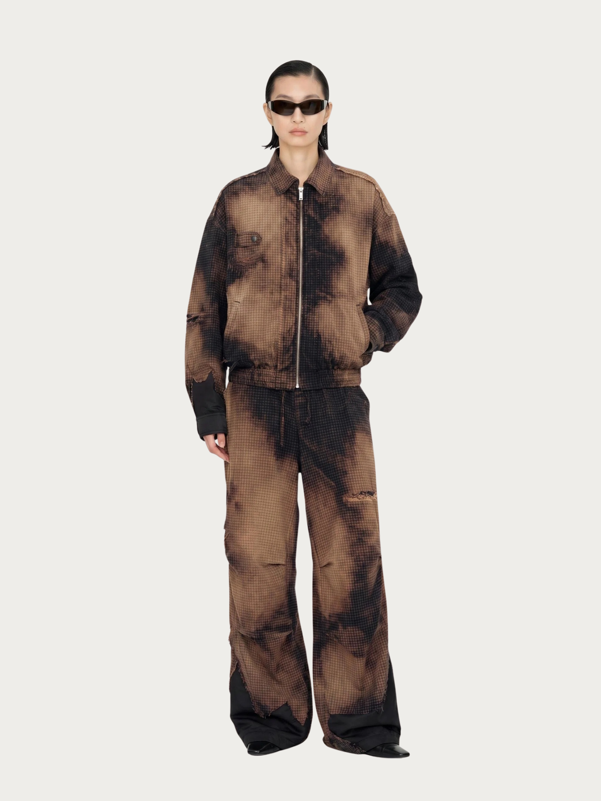 DECAYED CHECK JACKET - Feng Chen Wang