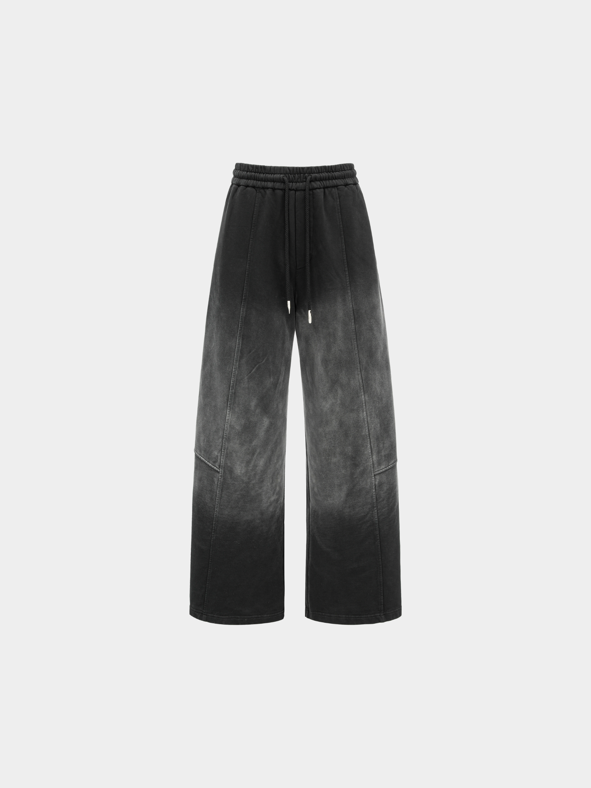 BLACK-GREY WASHED DYED PANTS