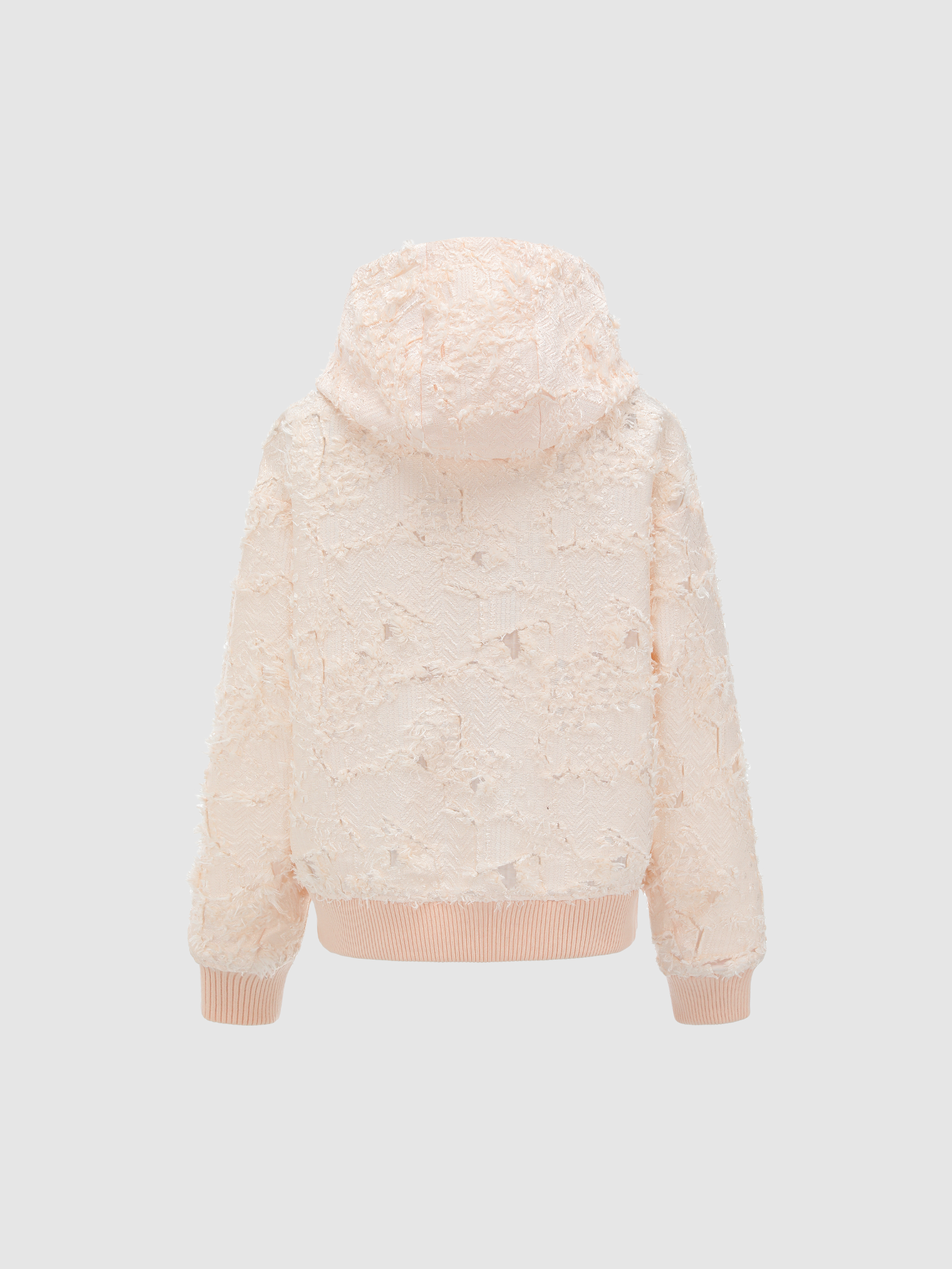 SOFT PINK TEXTURED JACQUARD JACKET - Feng Chen Wang