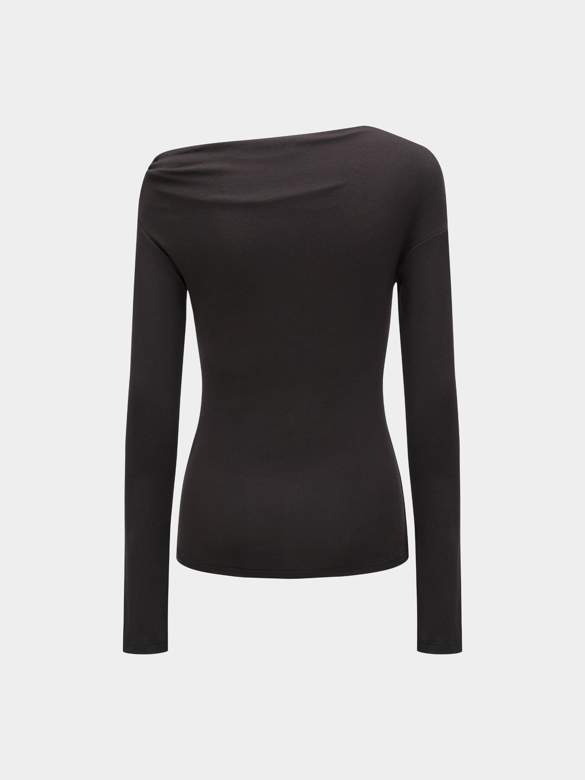 BLACK ONE-SHOULDER BASE TOP