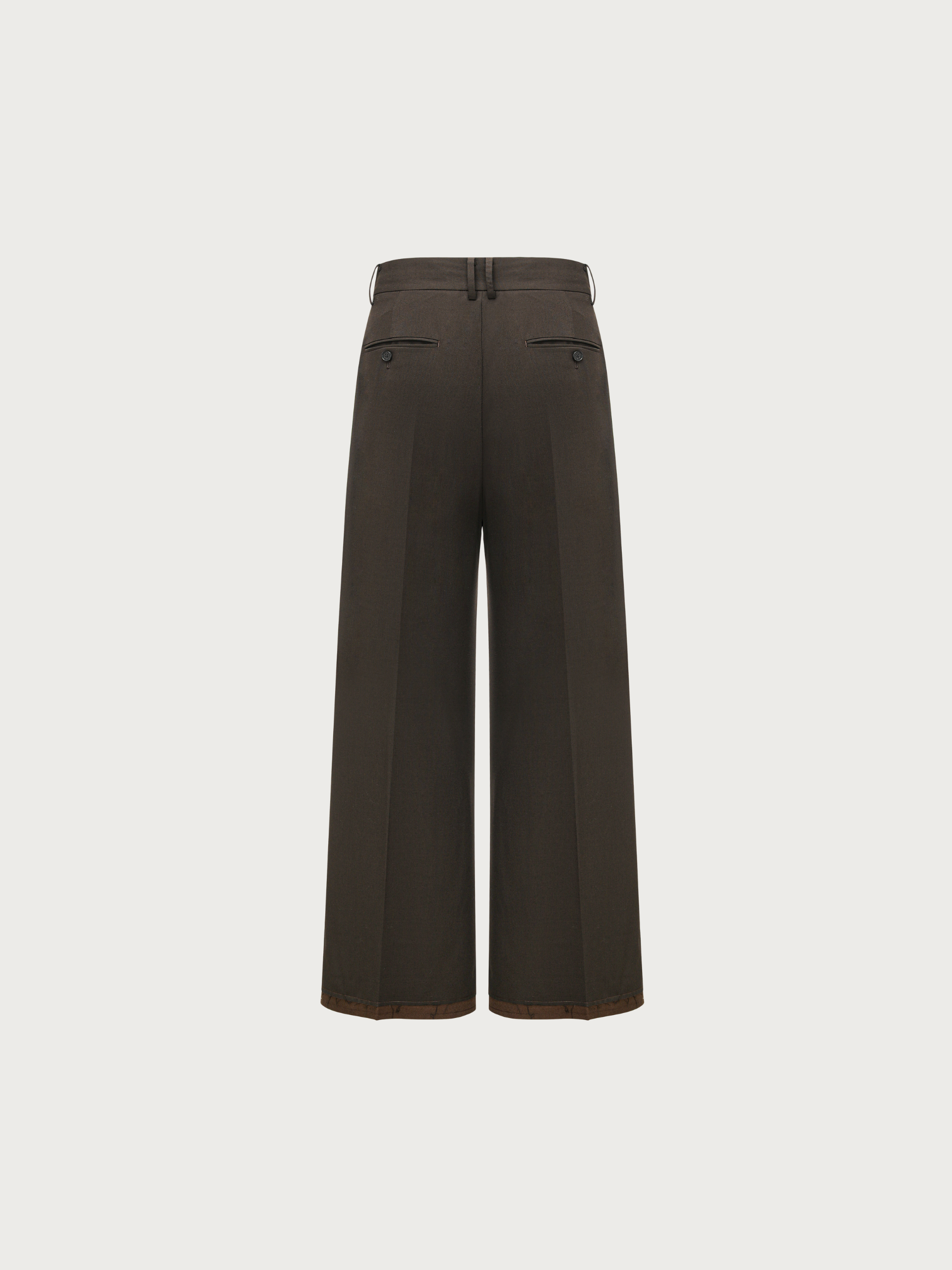 DECONSTRUCTING WOOL CASUAL TROUSERS