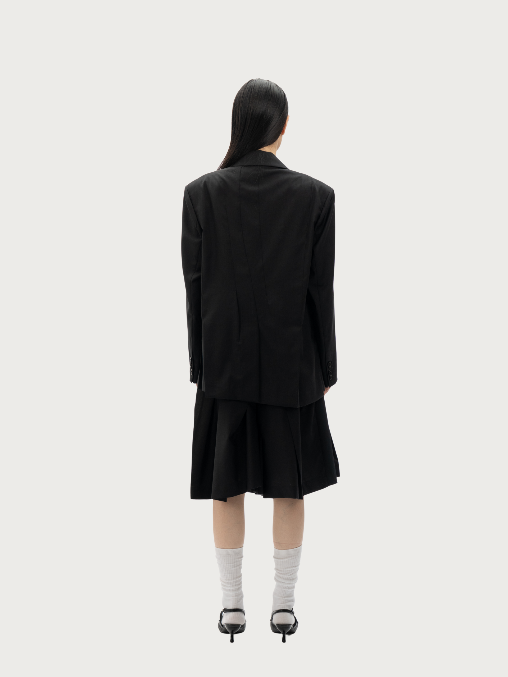 ILREGULAR PLEATS CROP TROUSERS - Feng Chen Wang