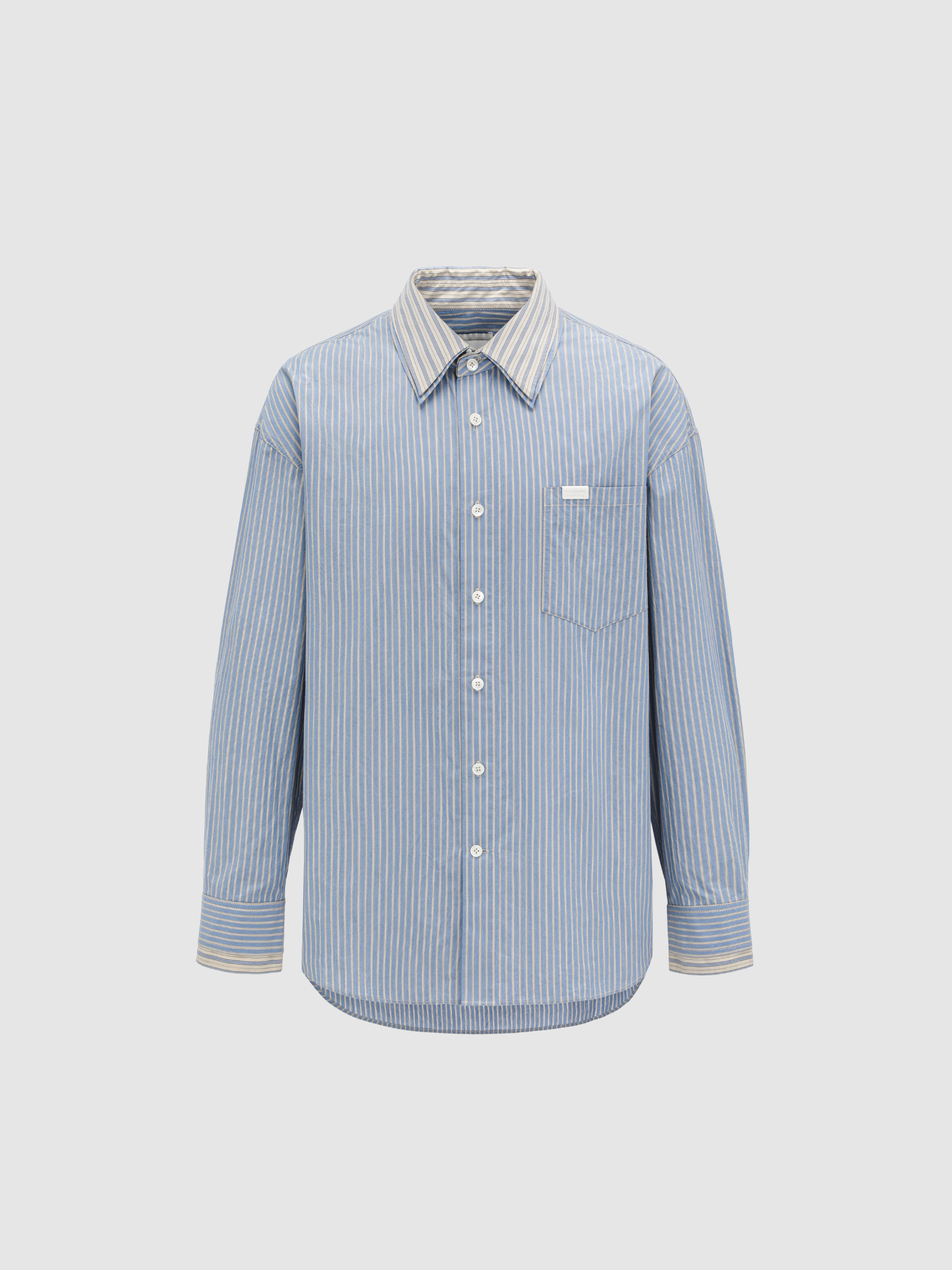 BLUE TWO-IN-ONE STRIPED SHIRT