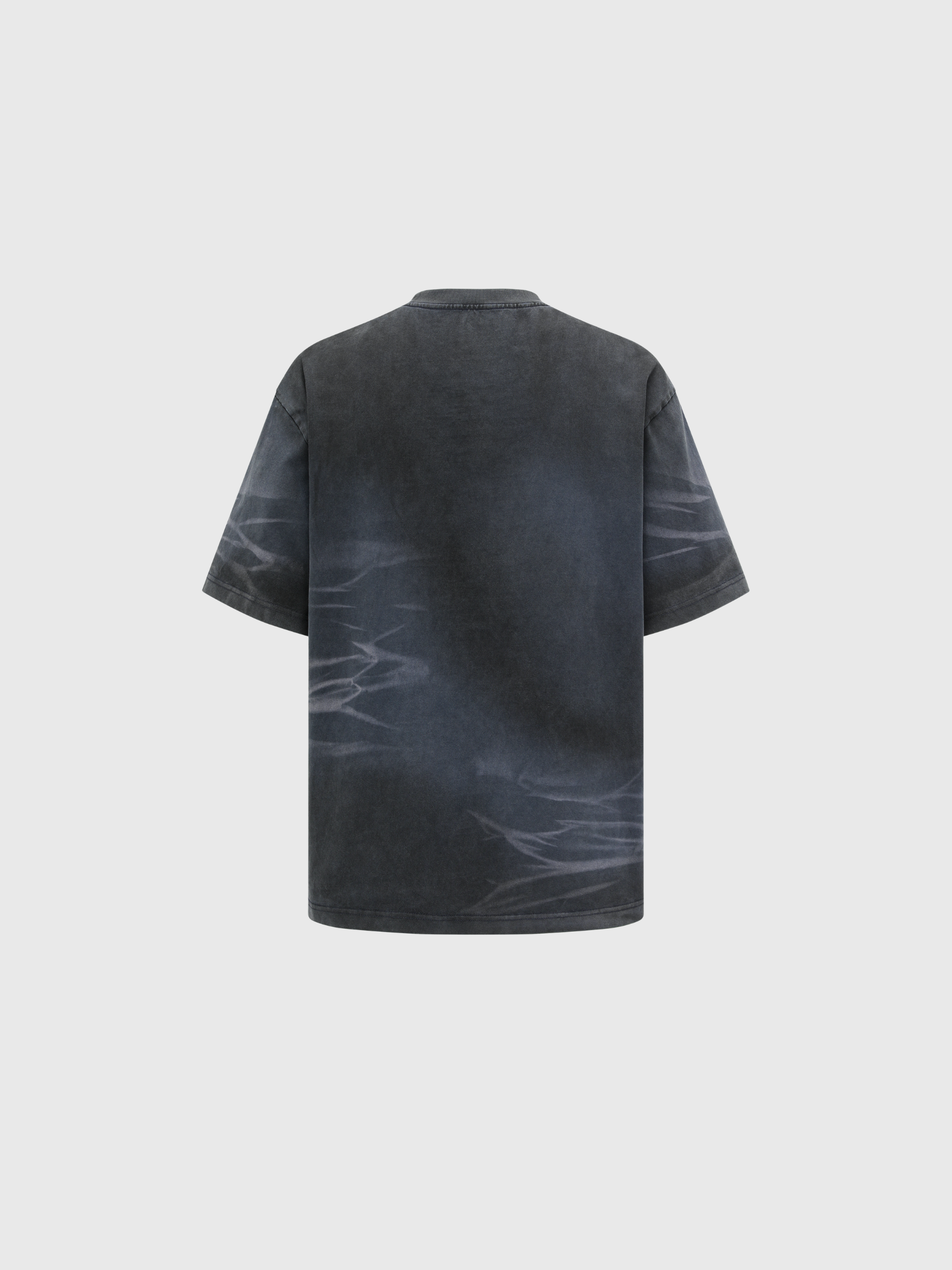 DARK NAVY WASHED SPRAY-DYED T-SHIRT