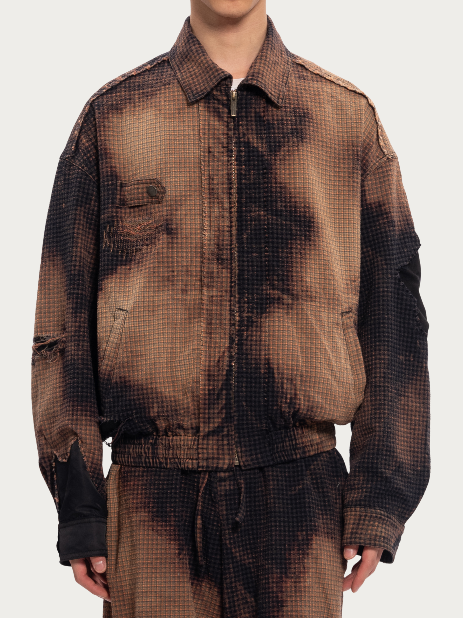DECAYED CHECK JACKET - Feng Chen Wang