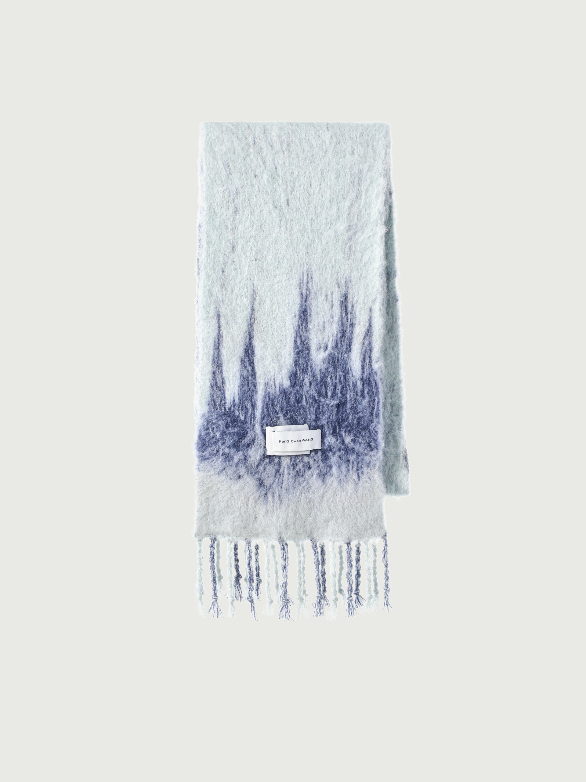 GRADIENT JACQUARD KNIT SCARF