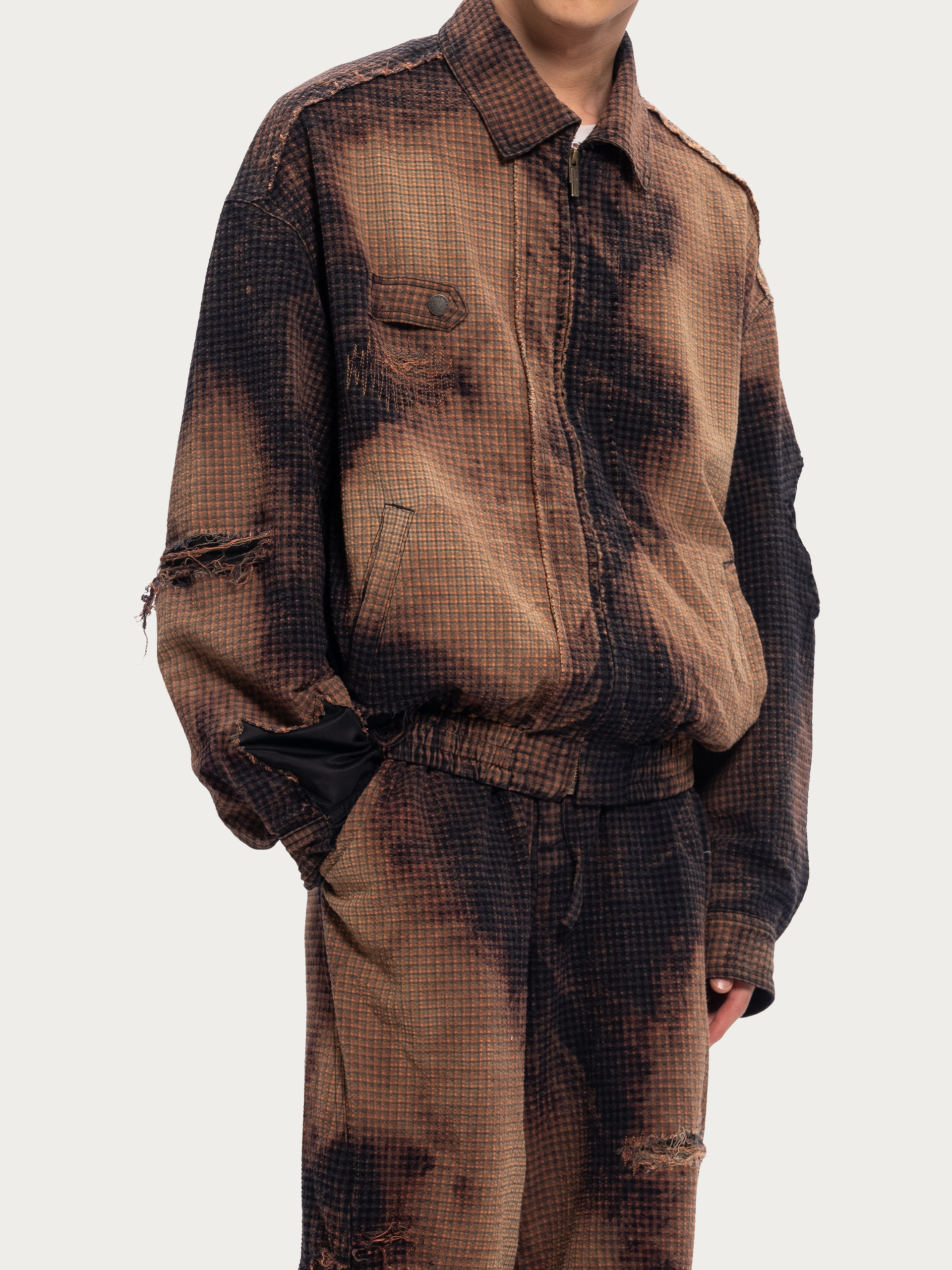 DECAYED CHECK JACKET - Feng Chen Wang