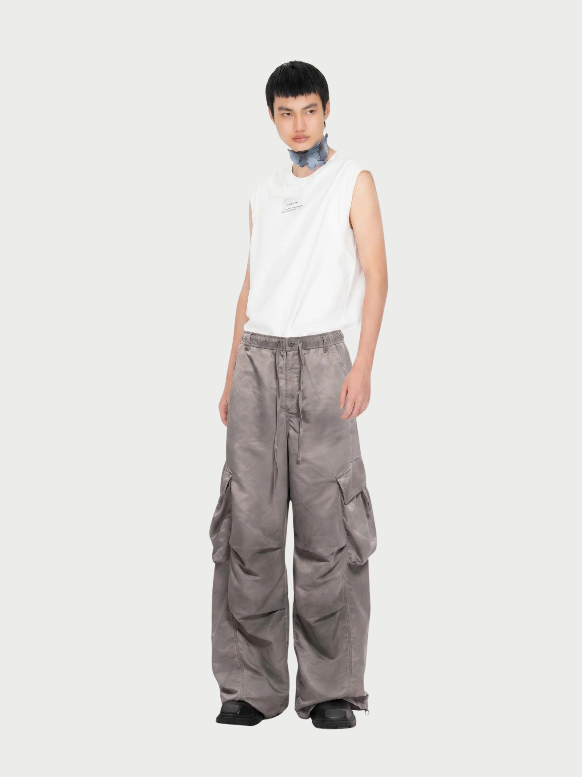 Feng Chen Wang　CARGO TSRAIGHT TROUSERS SANDWASHED NYLON CARGO PANTS – Feng Chen Wang