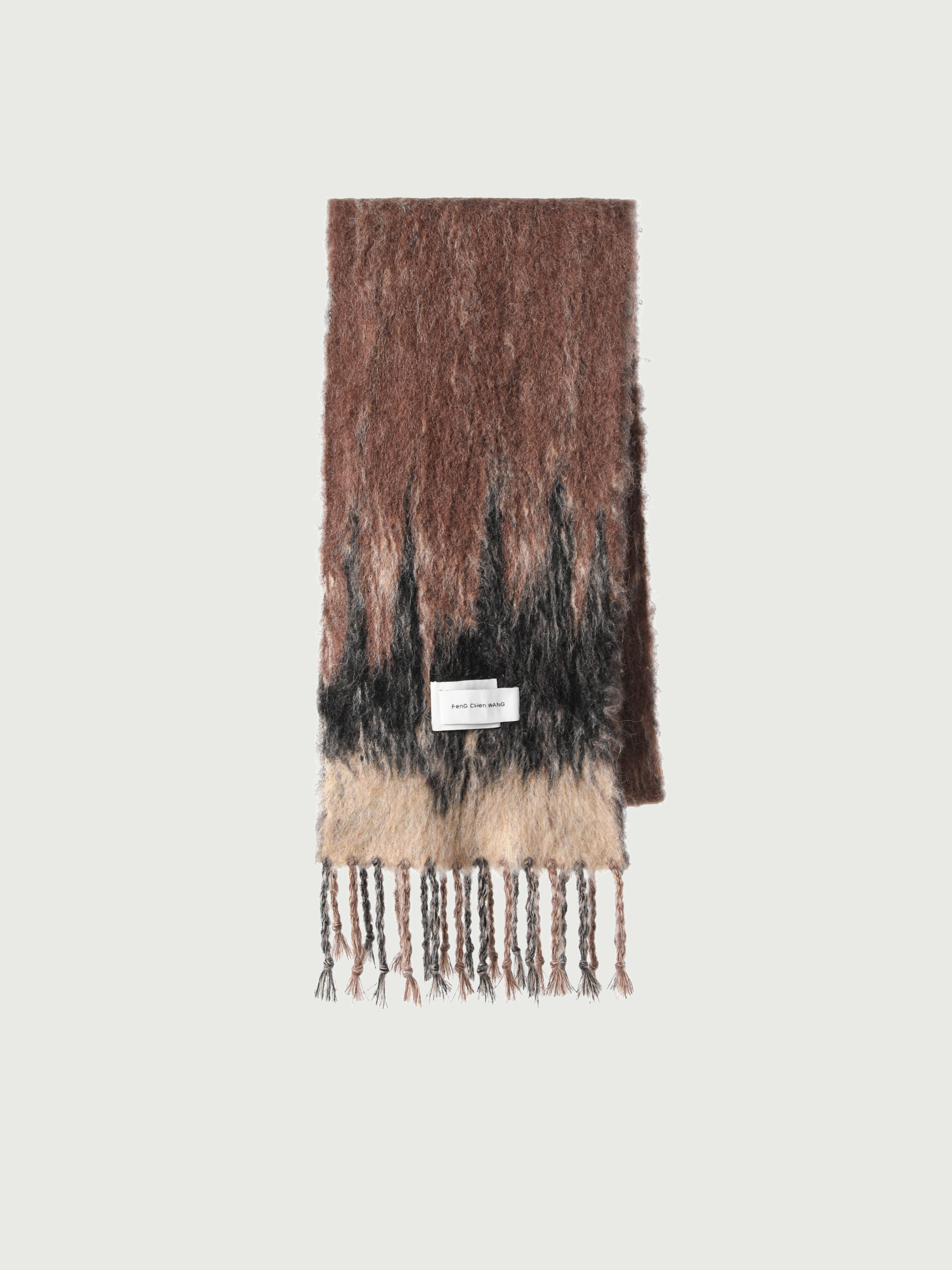 GRADIENT JACQUARD KNIT SCARF
