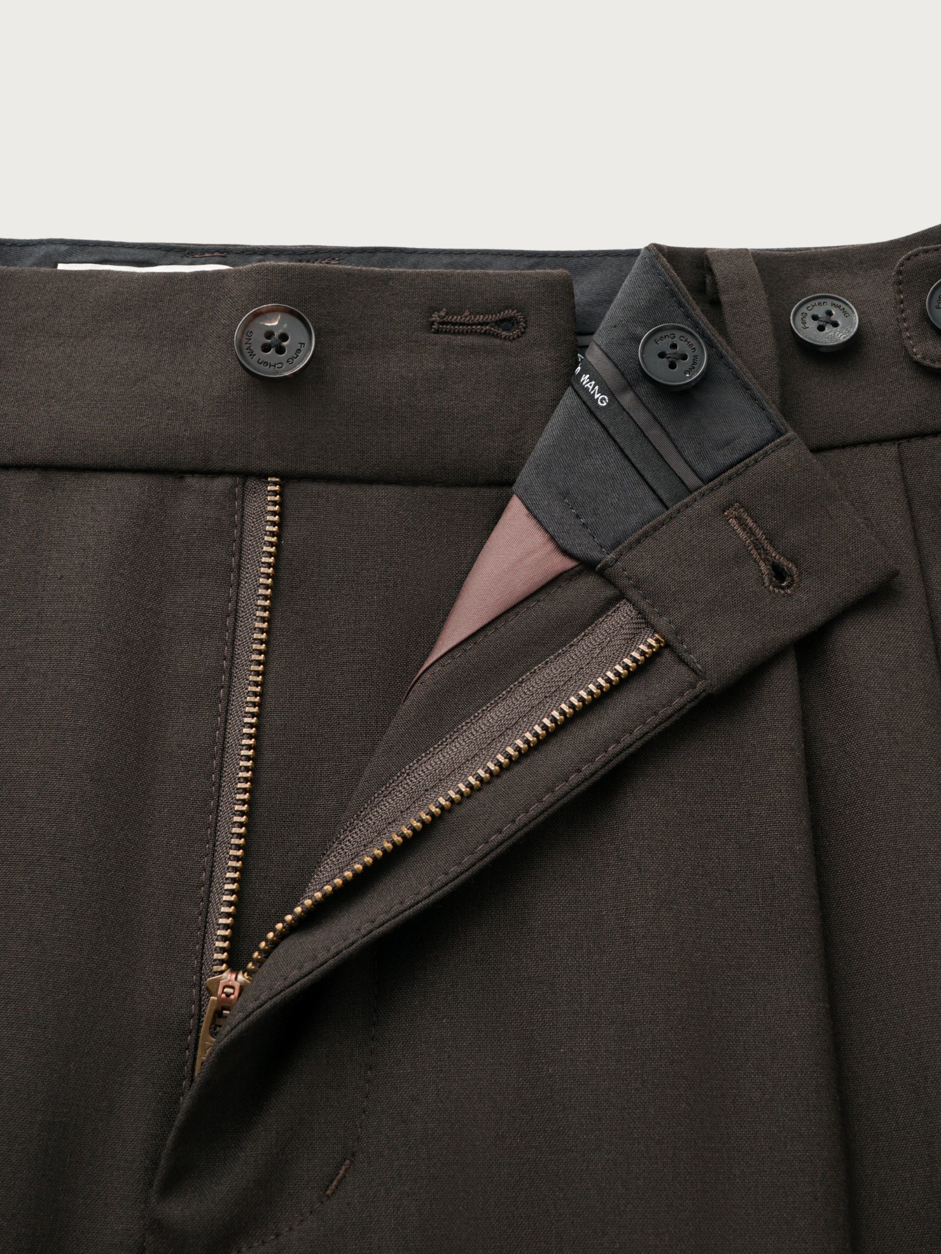 DECONSTRUCTING WOOL CASUAL TROUSERS