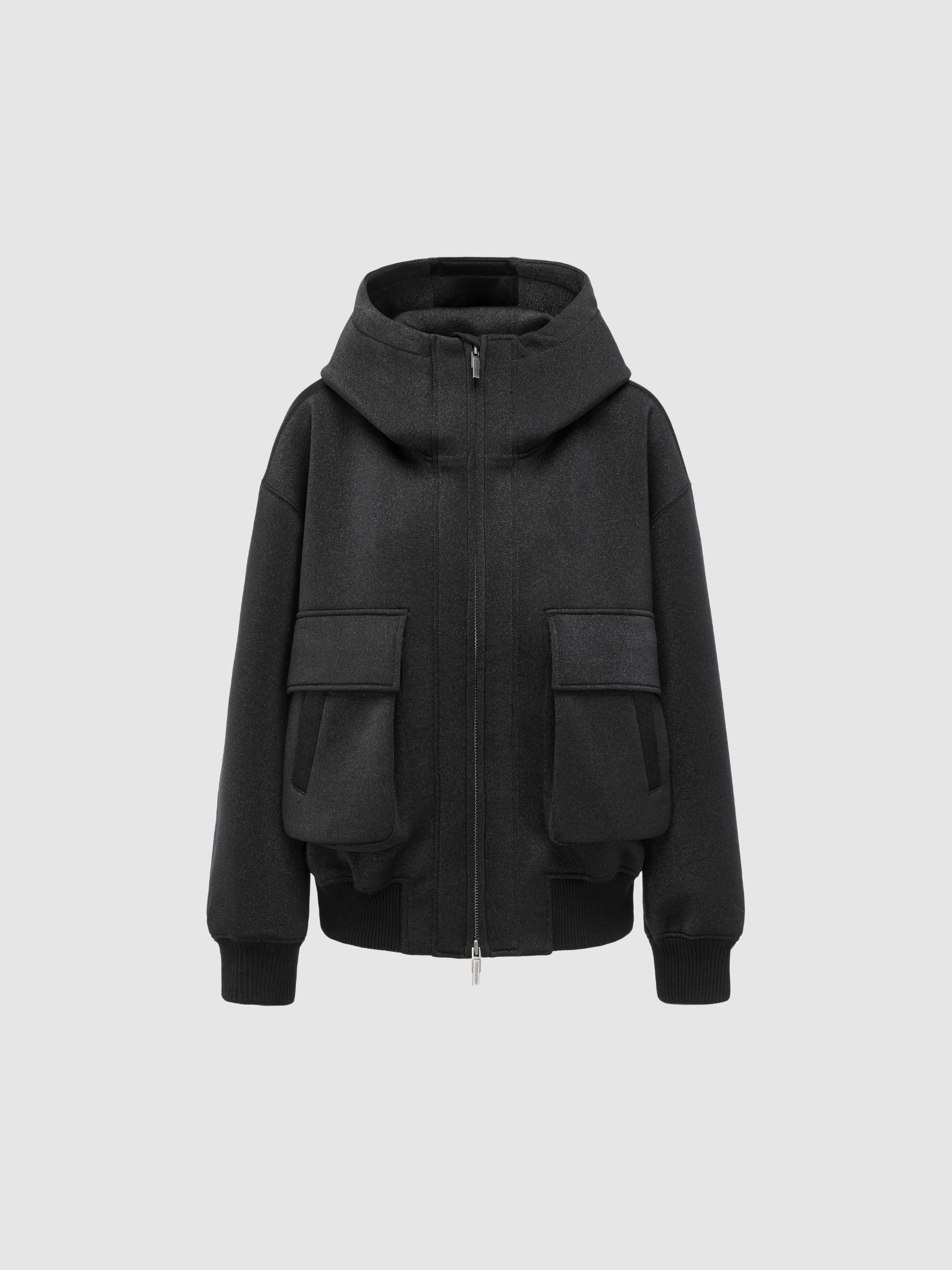 BLACK SUBTLE SHIMMER HOODIE