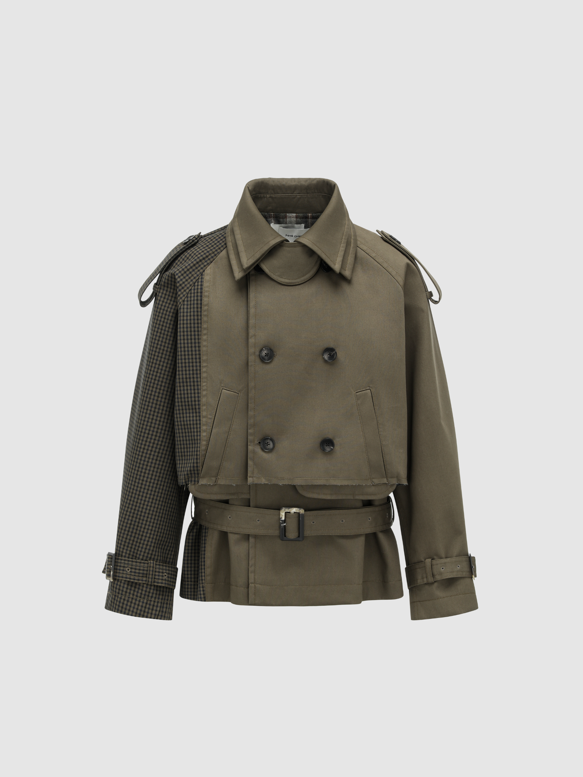 DECONSTRUCTED SHORT TRENCH COAT