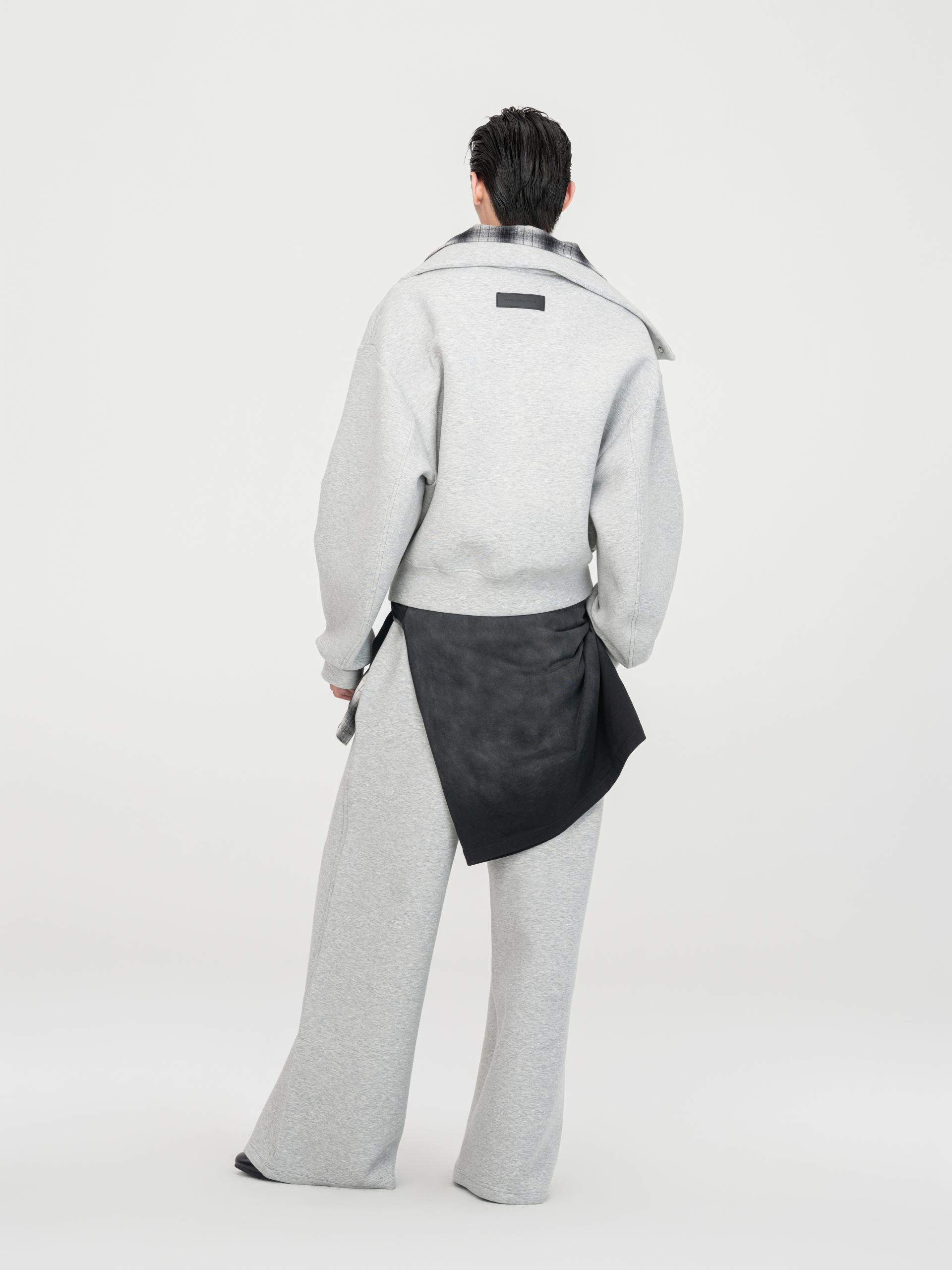 GREY SCUBA KNIT JACKET