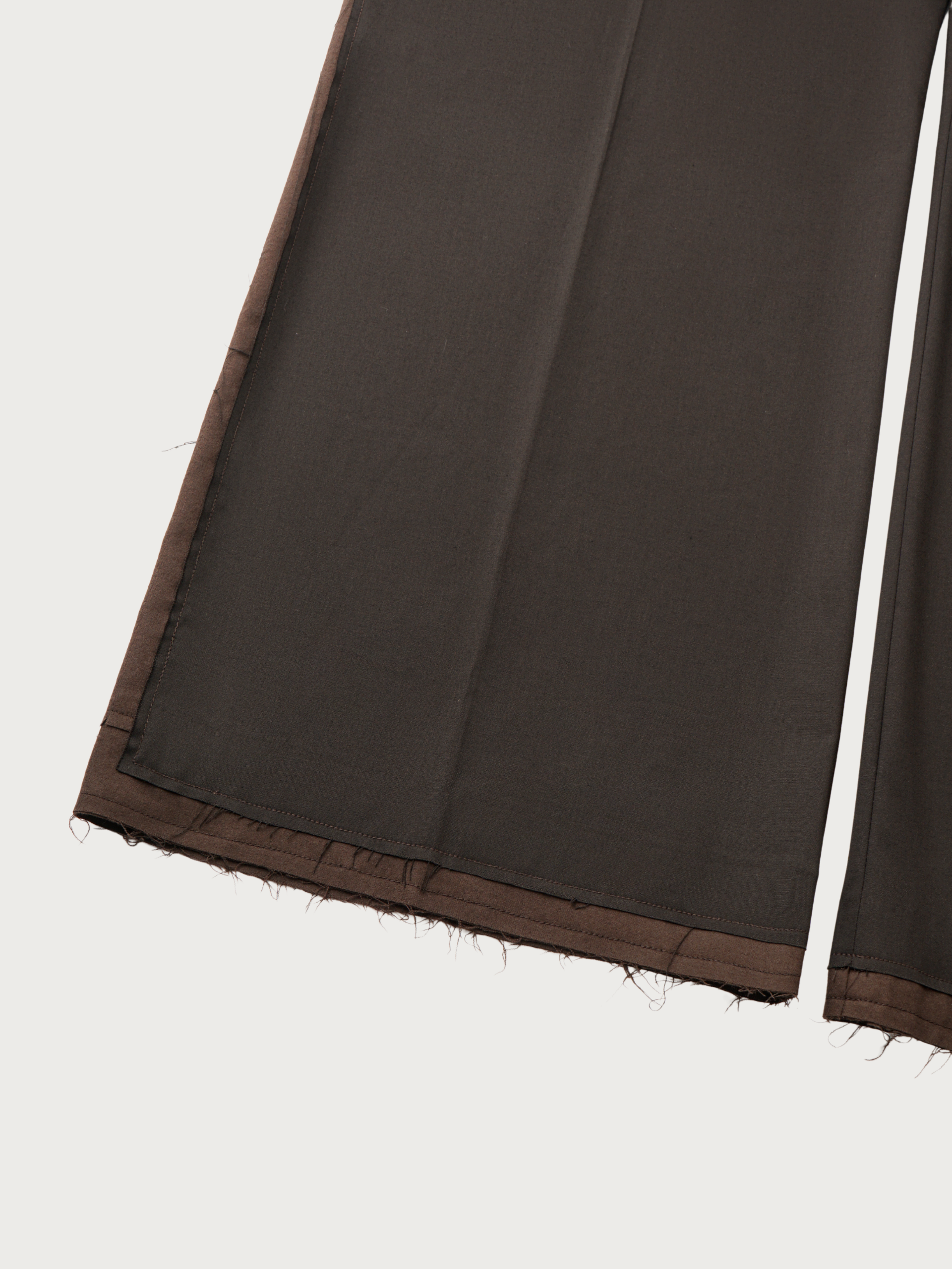 DECONSTRUCTING WOOL CASUAL TROUSERS