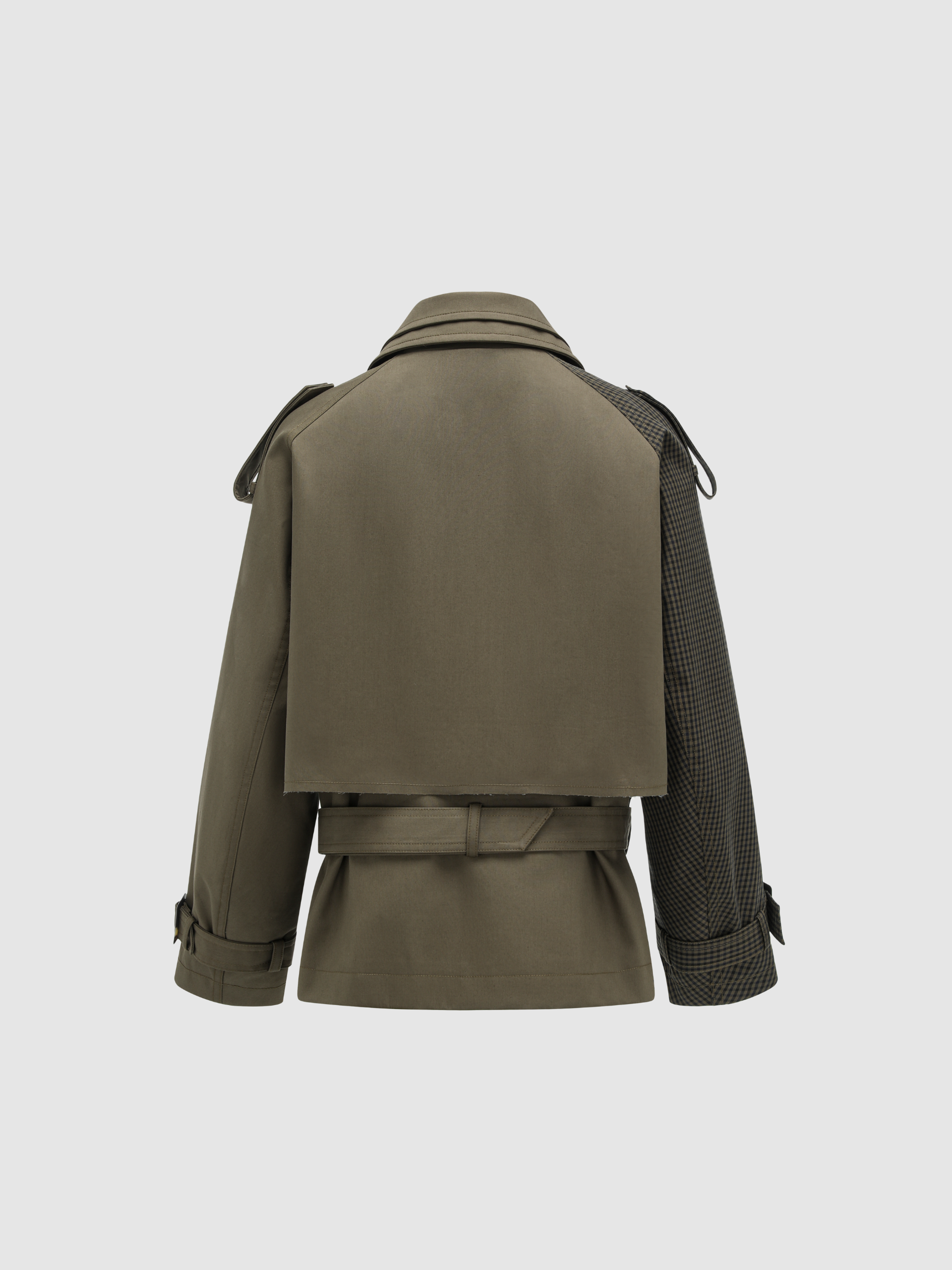 DECONSTRUCTED SHORT TRENCH COAT