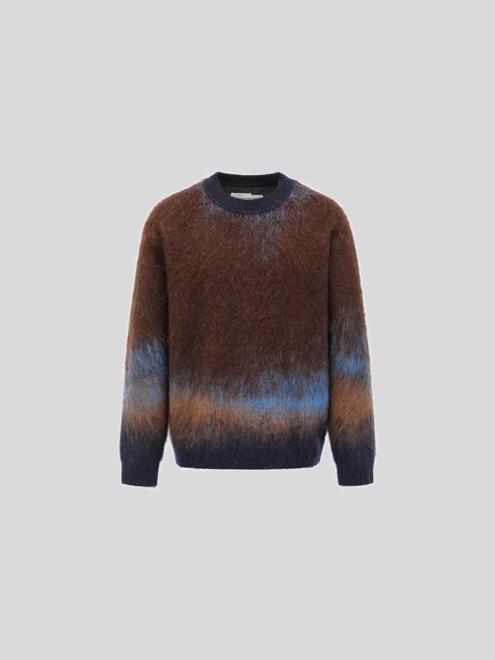BROWN-TO-BLUE GRADIENT SWEATER