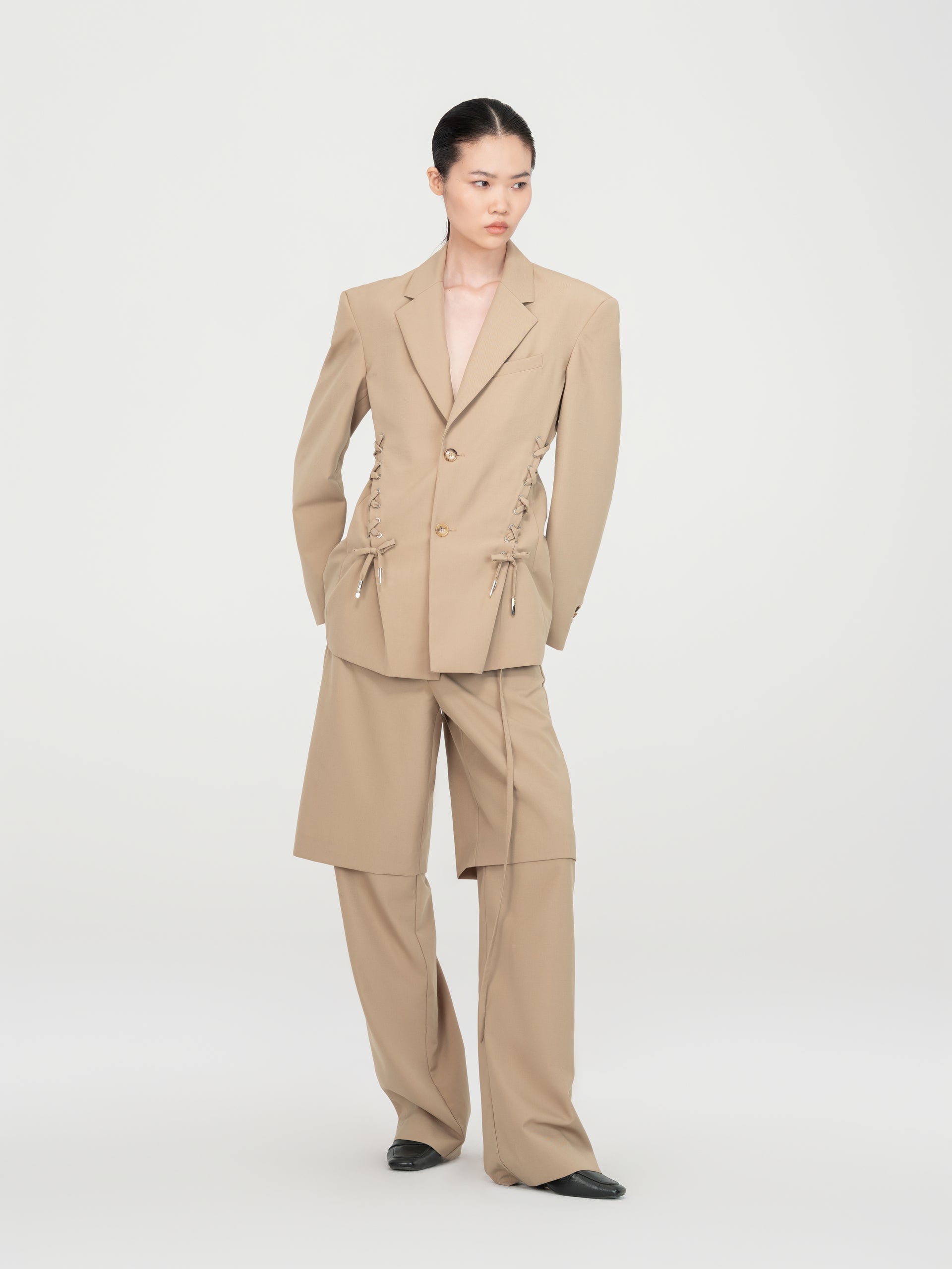 KHAKI 2-IN-1 TROUSERS