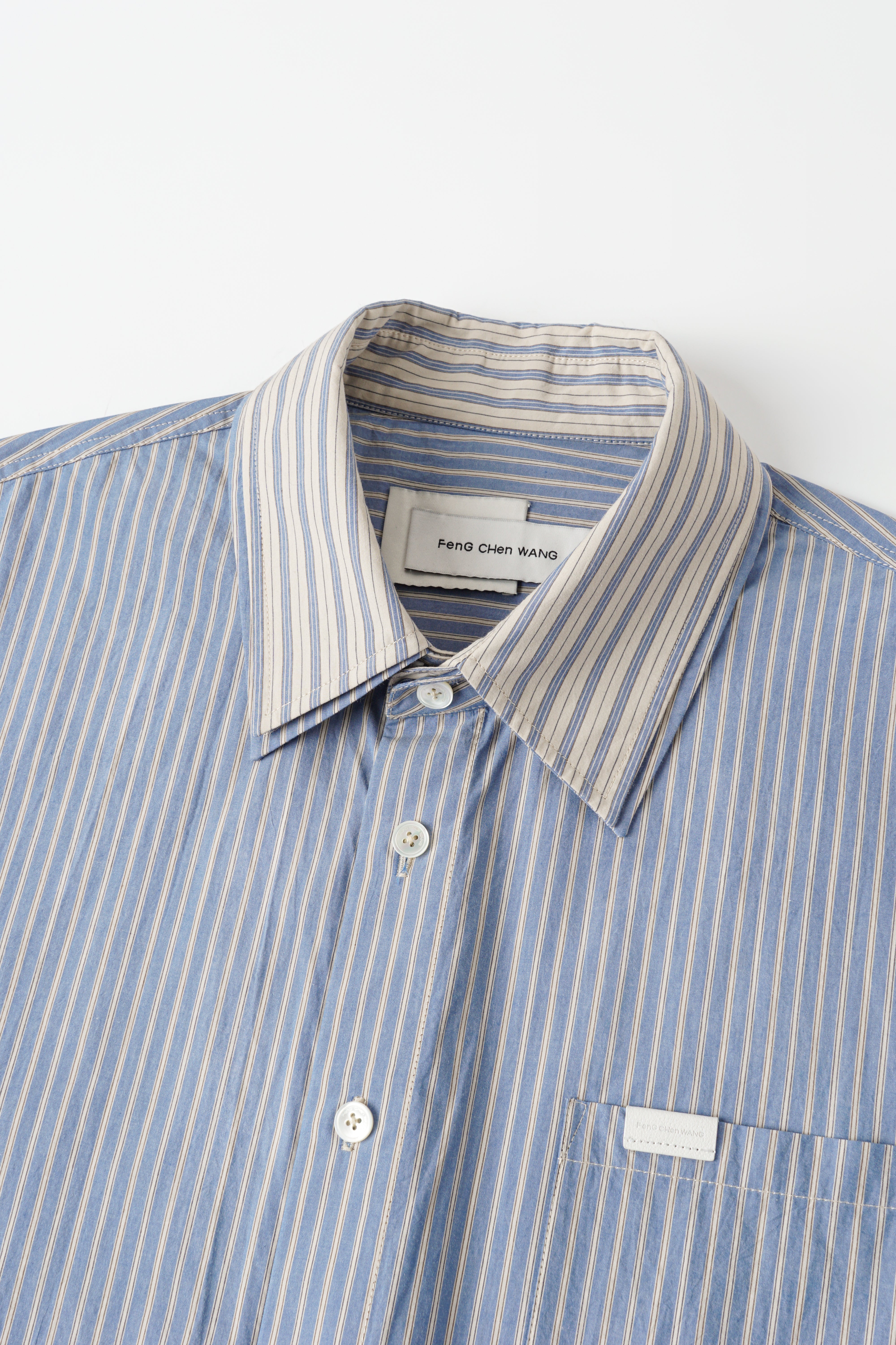 BLUE TWO-IN-ONE STRIPED SHIRT