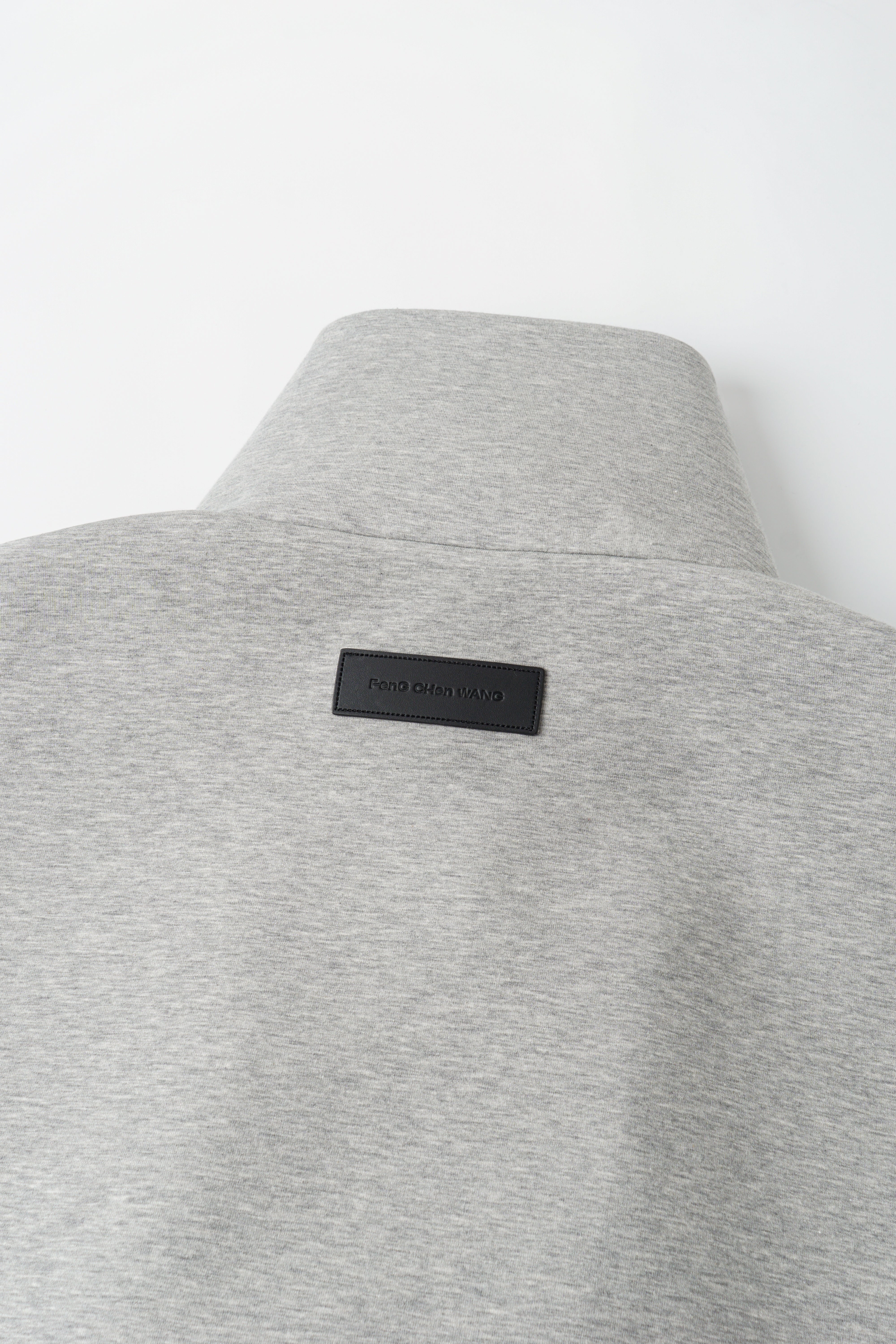 GREY COLOR-BLOCKED PLAID SPACER FABRIC JACKET - Feng Chen Wang