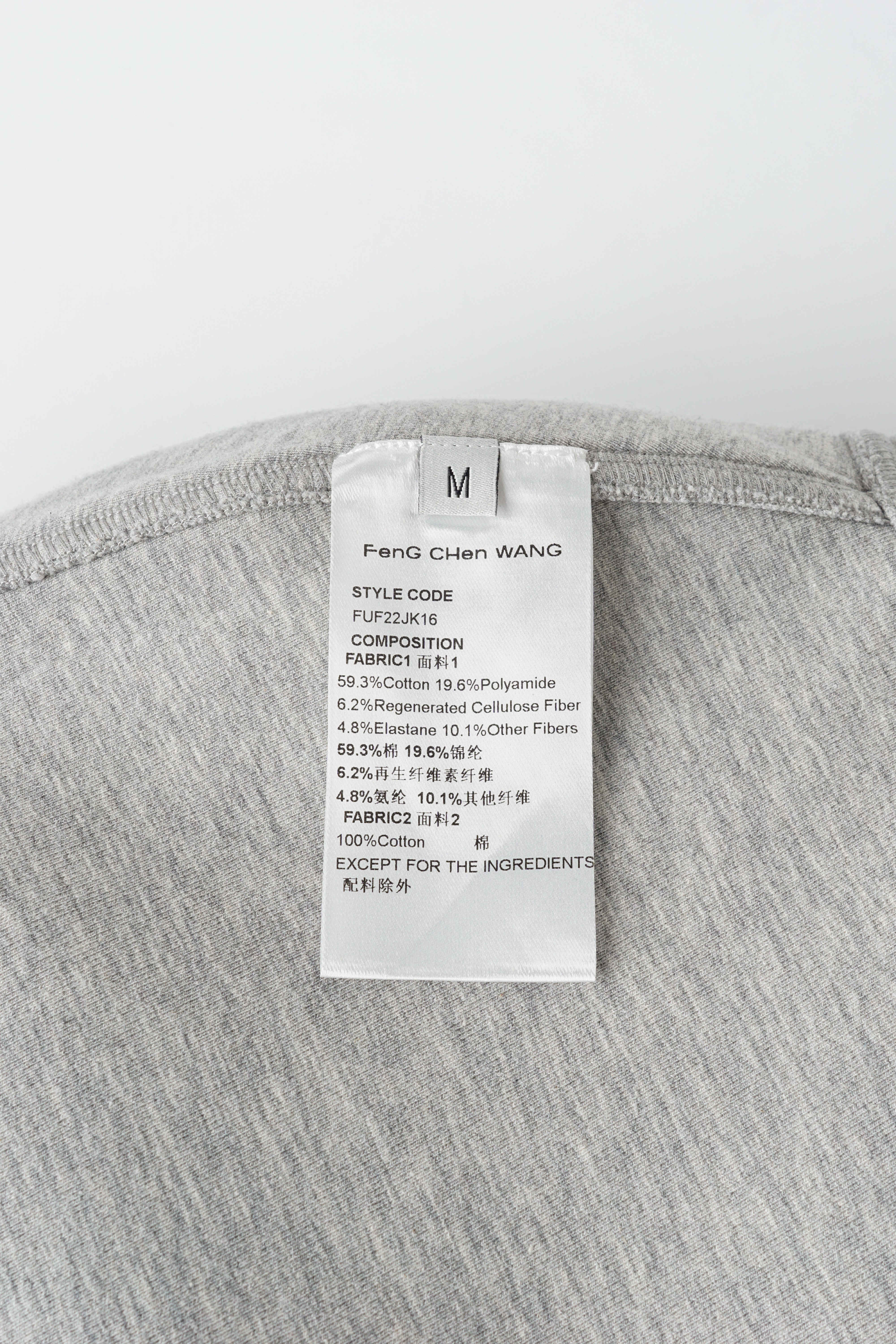 GREY COLOR-BLOCKED PLAID SPACER FABRIC JACKET - Feng Chen Wang