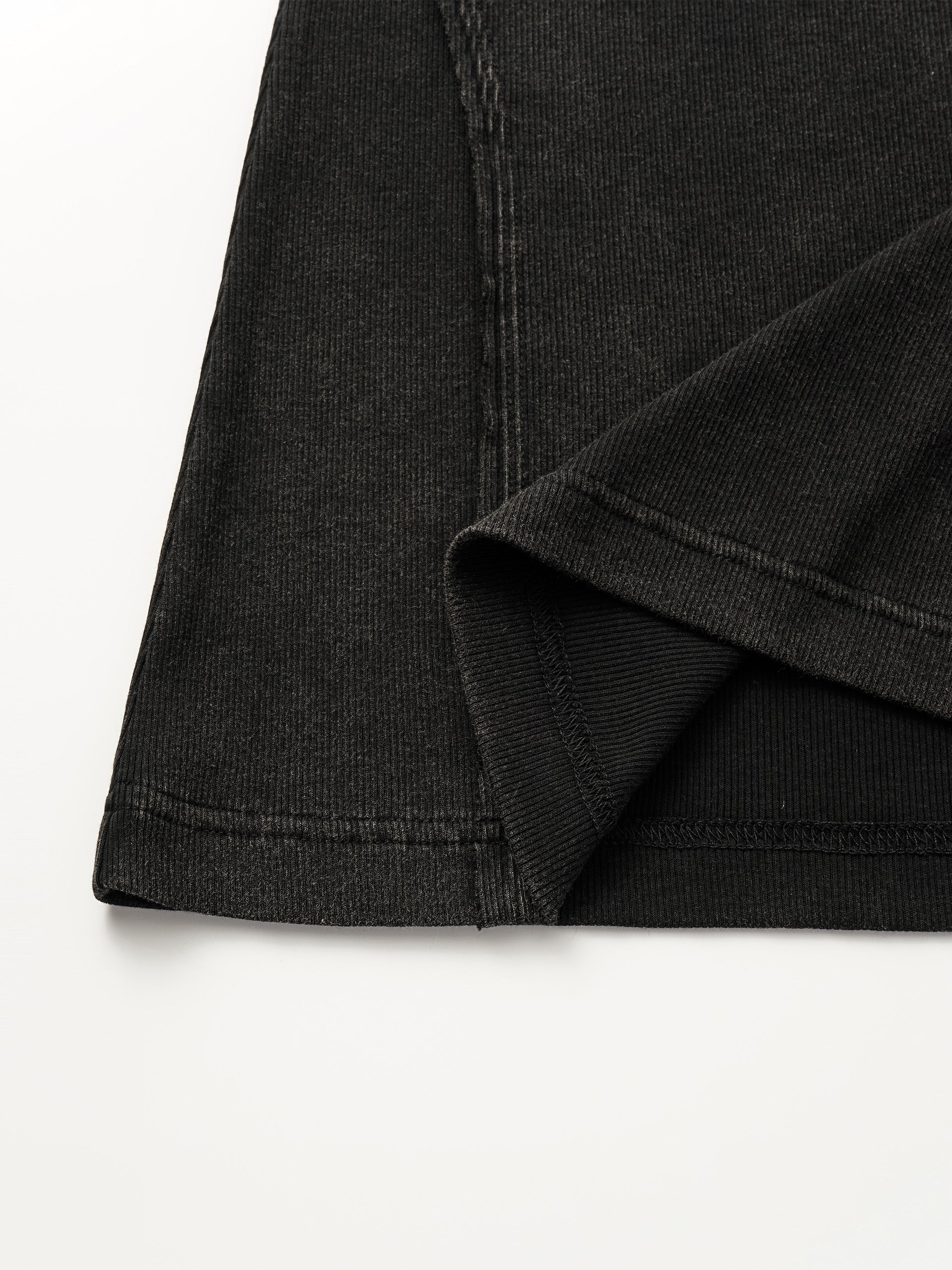 BLACK WASHED DECONSTRUCTED TOP