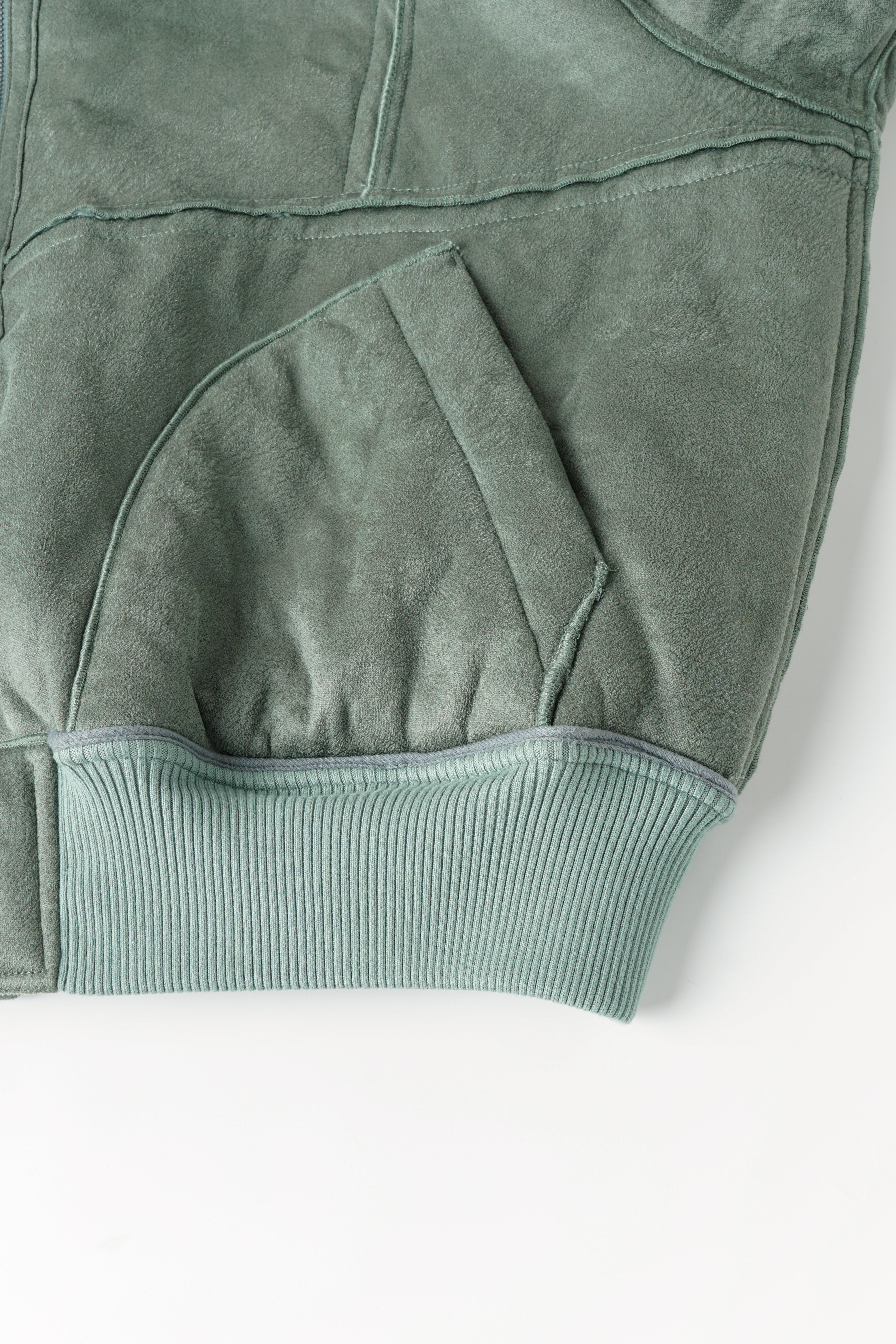 FAUX SHEARLING STAND-COLLAR JACKET