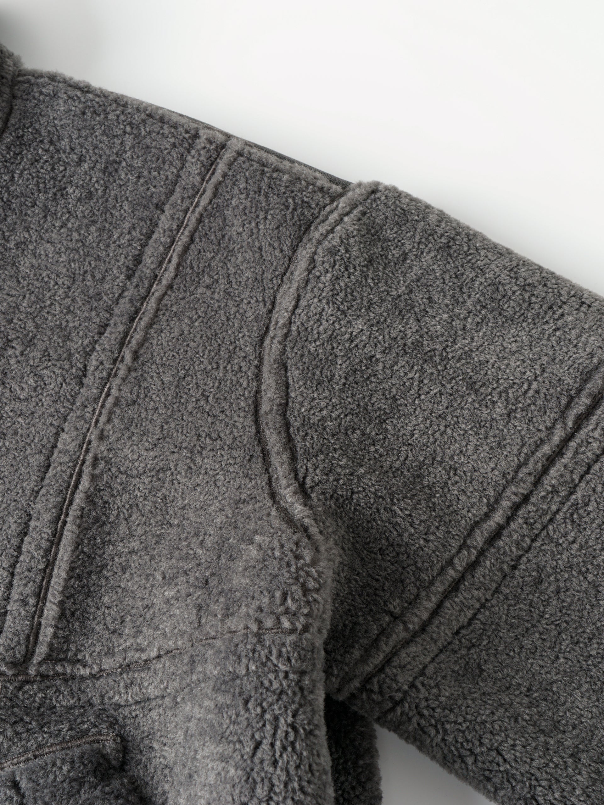 REVERSIBLE FAUX SHEARLING STAND-COLLAR JACKET