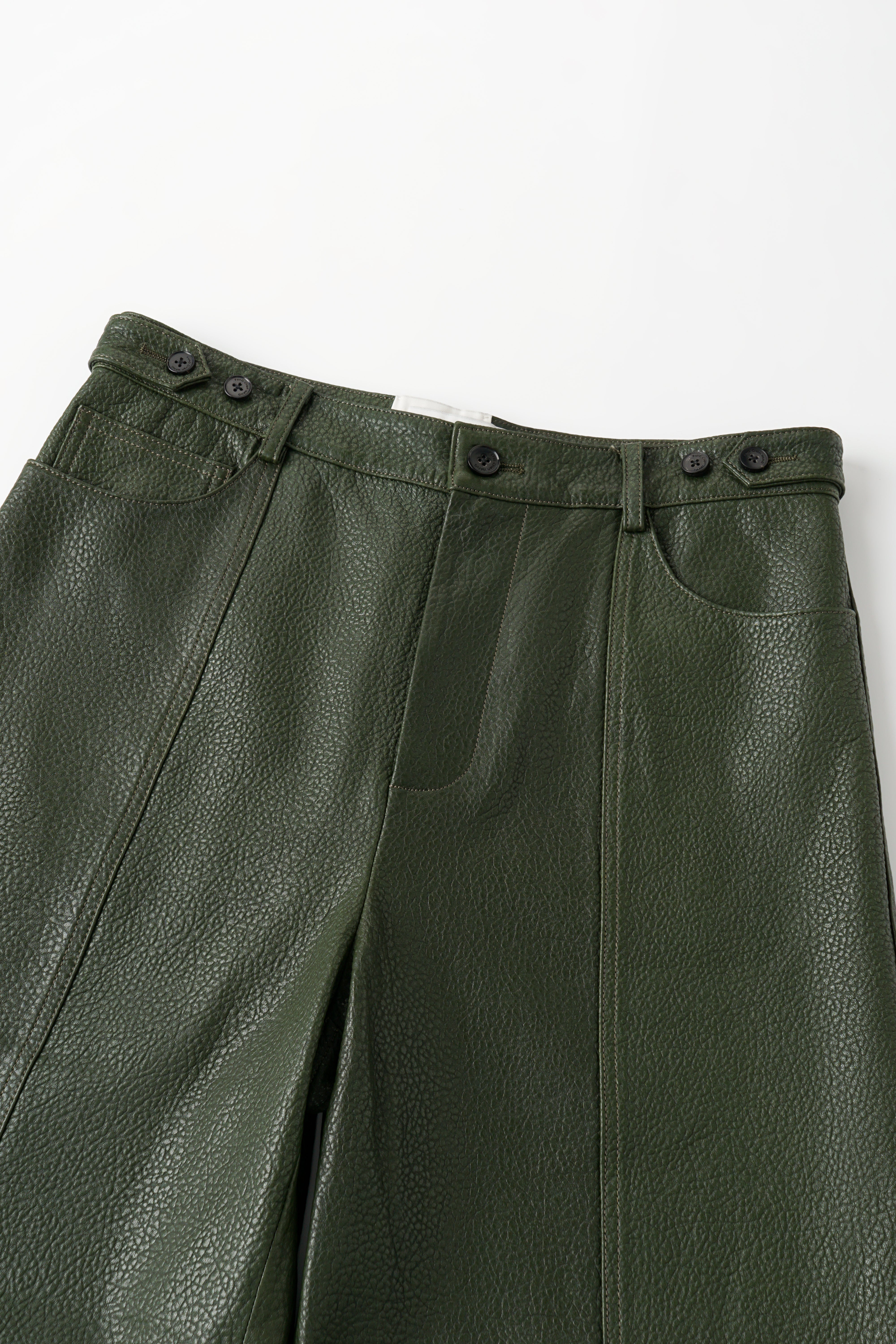 STRAIGHT-LEG CASUAL LEATHER PANTS
