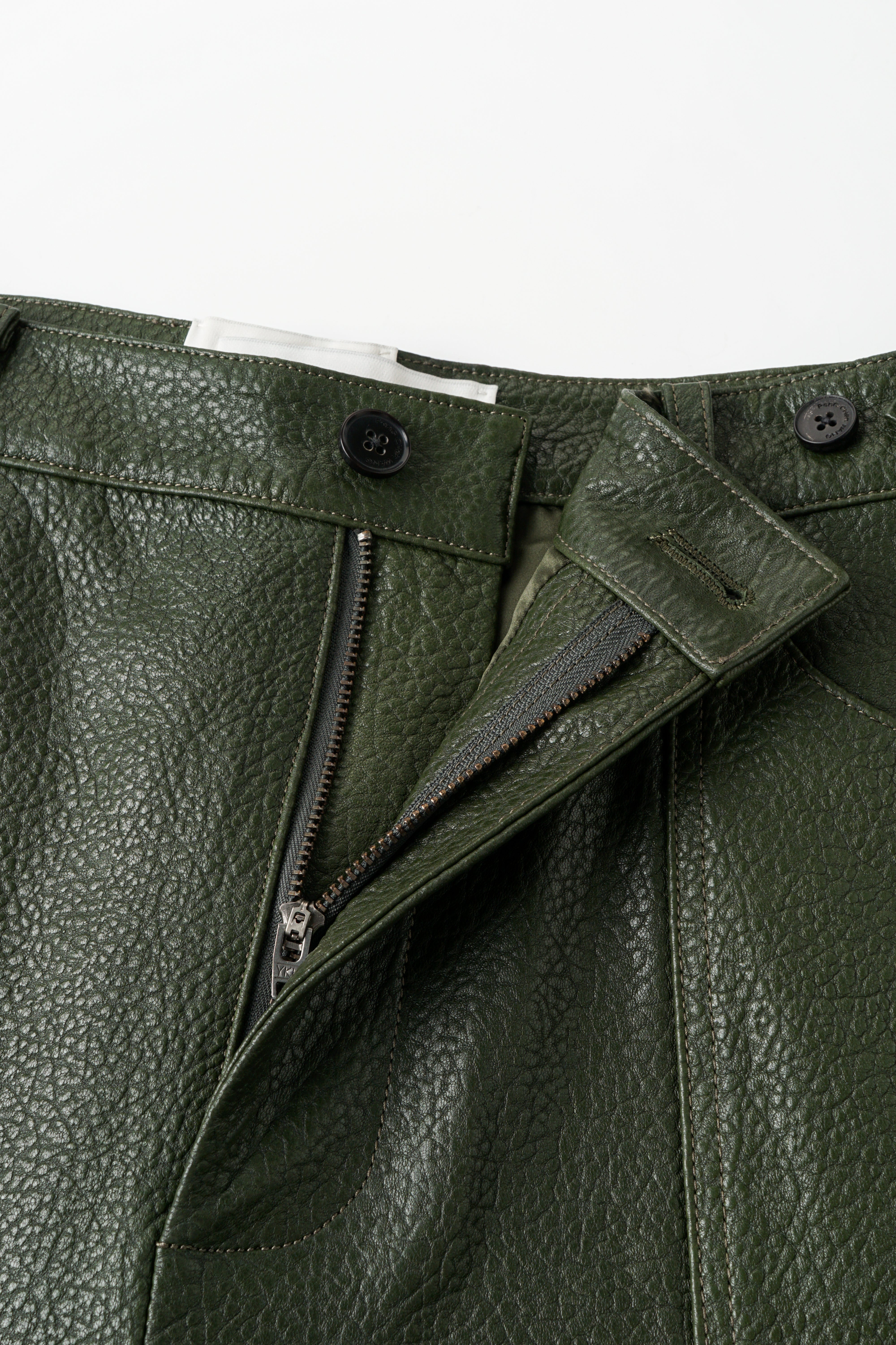 STRAIGHT-LEG CASUAL LEATHER PANTS
