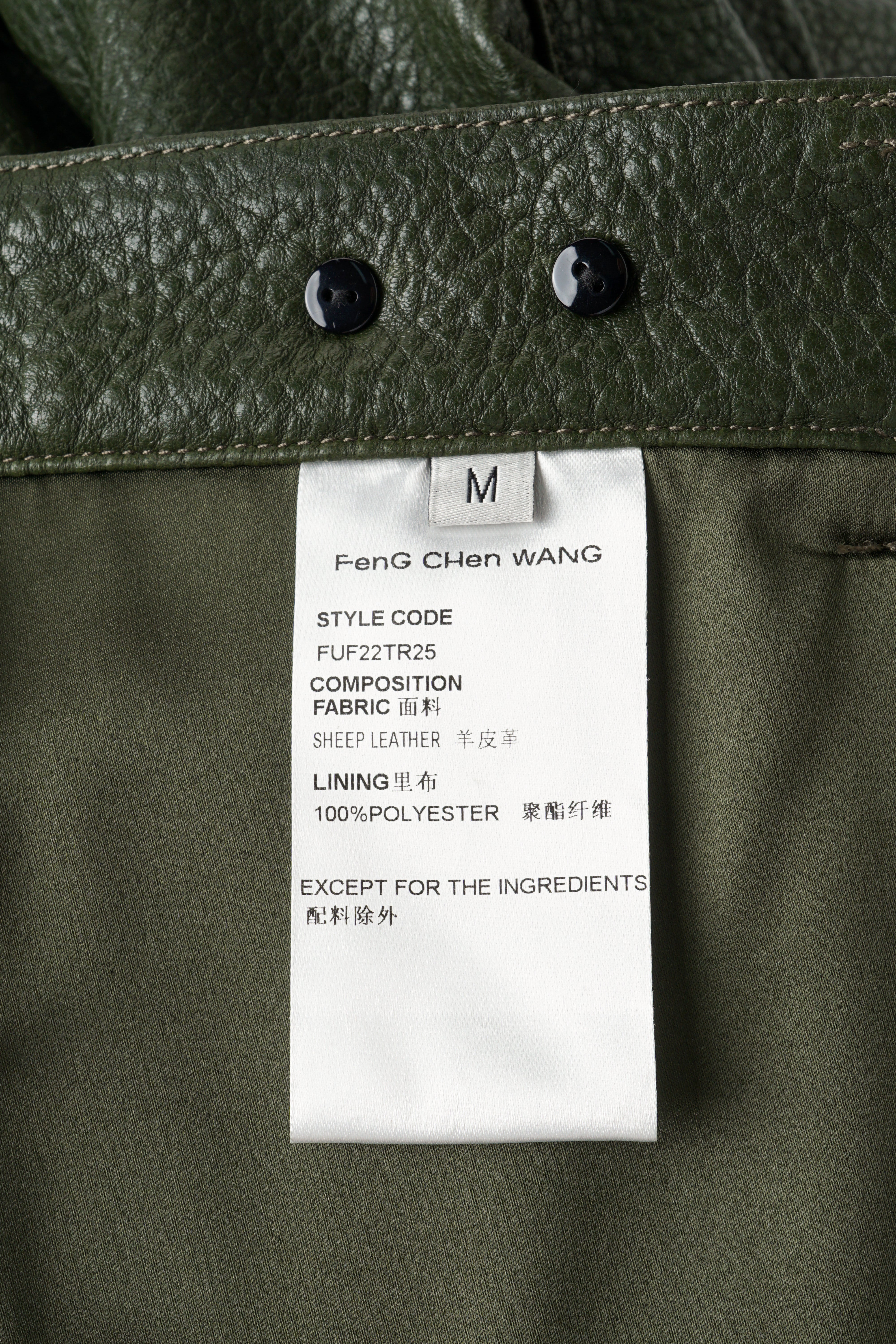 STRAIGHT-LEG CASUAL LEATHER PANTS