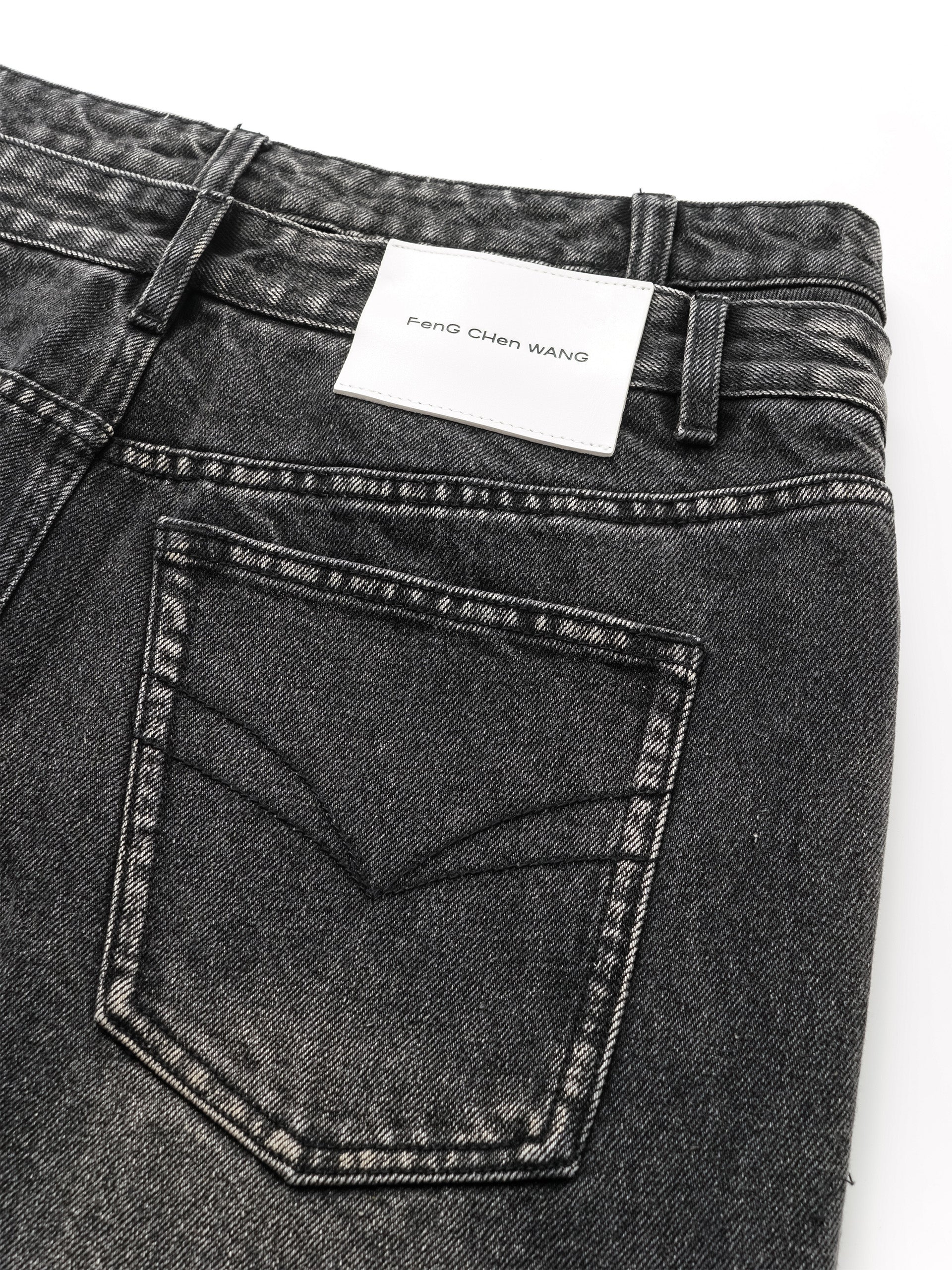 DOUBLE WAISTBAND JEANS