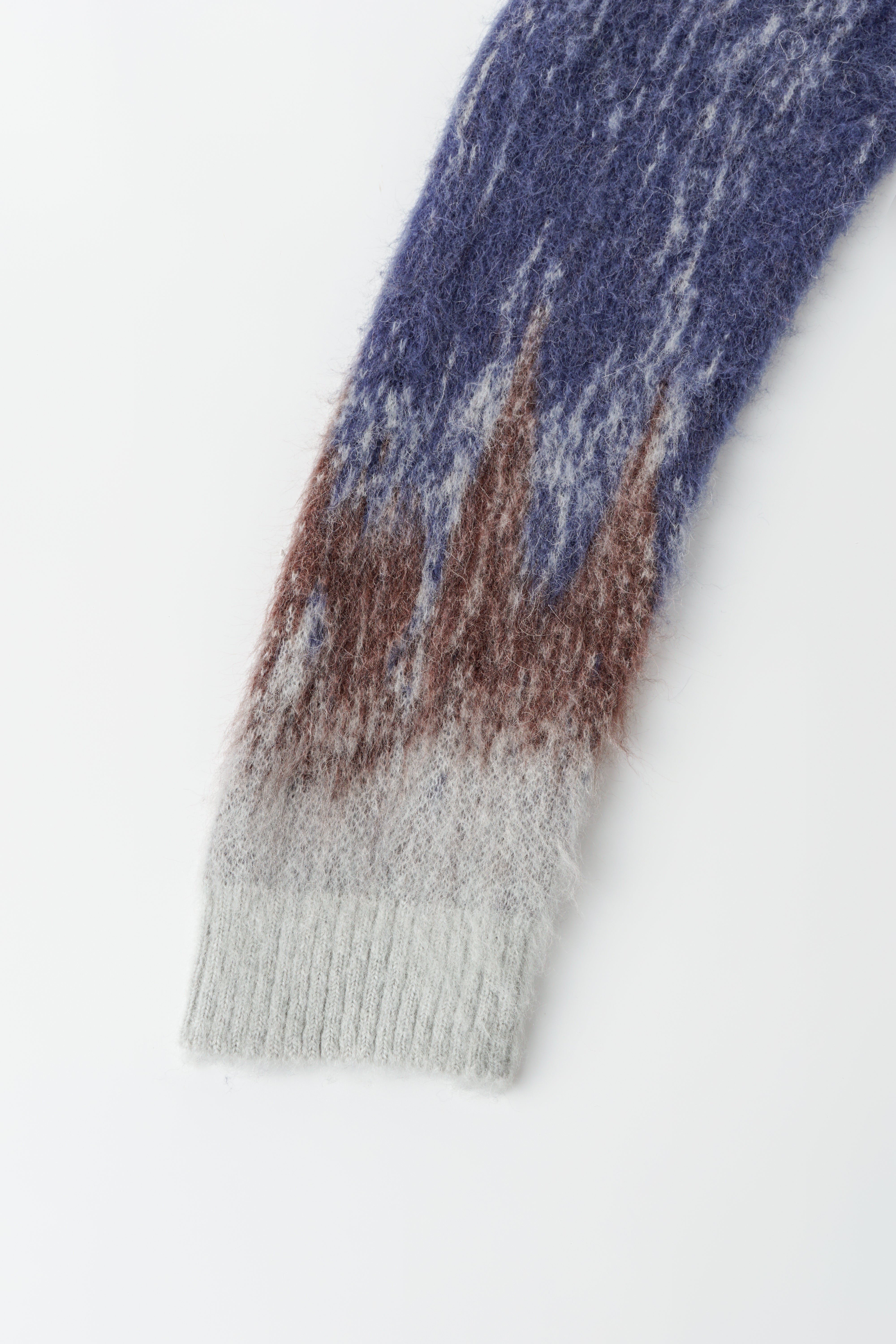 BLUE-TO-BROWN GRADIENT CARDIGAN - Feng Chen Wang