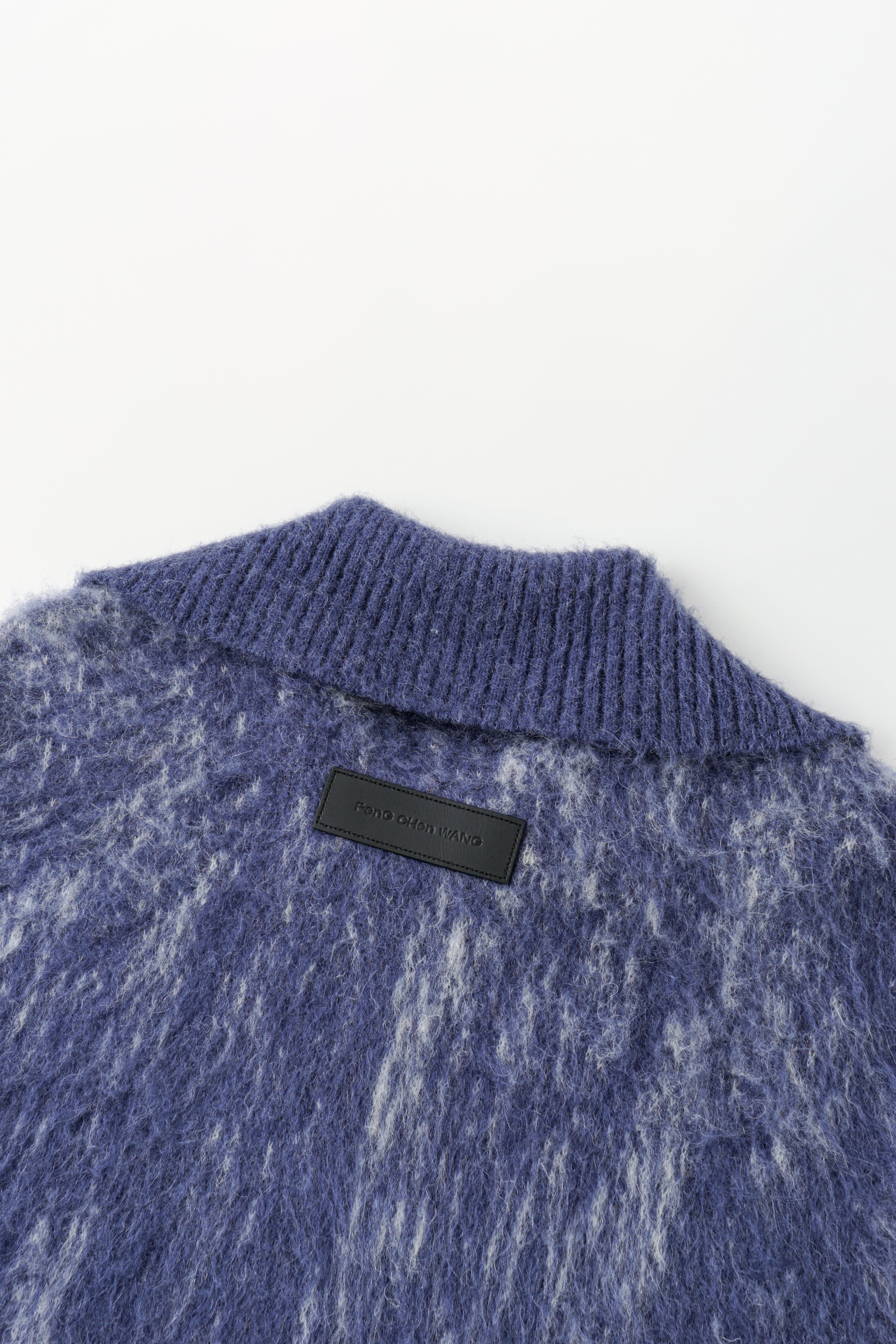 BLUE-TO-BROWN GRADIENT CARDIGAN - Feng Chen Wang