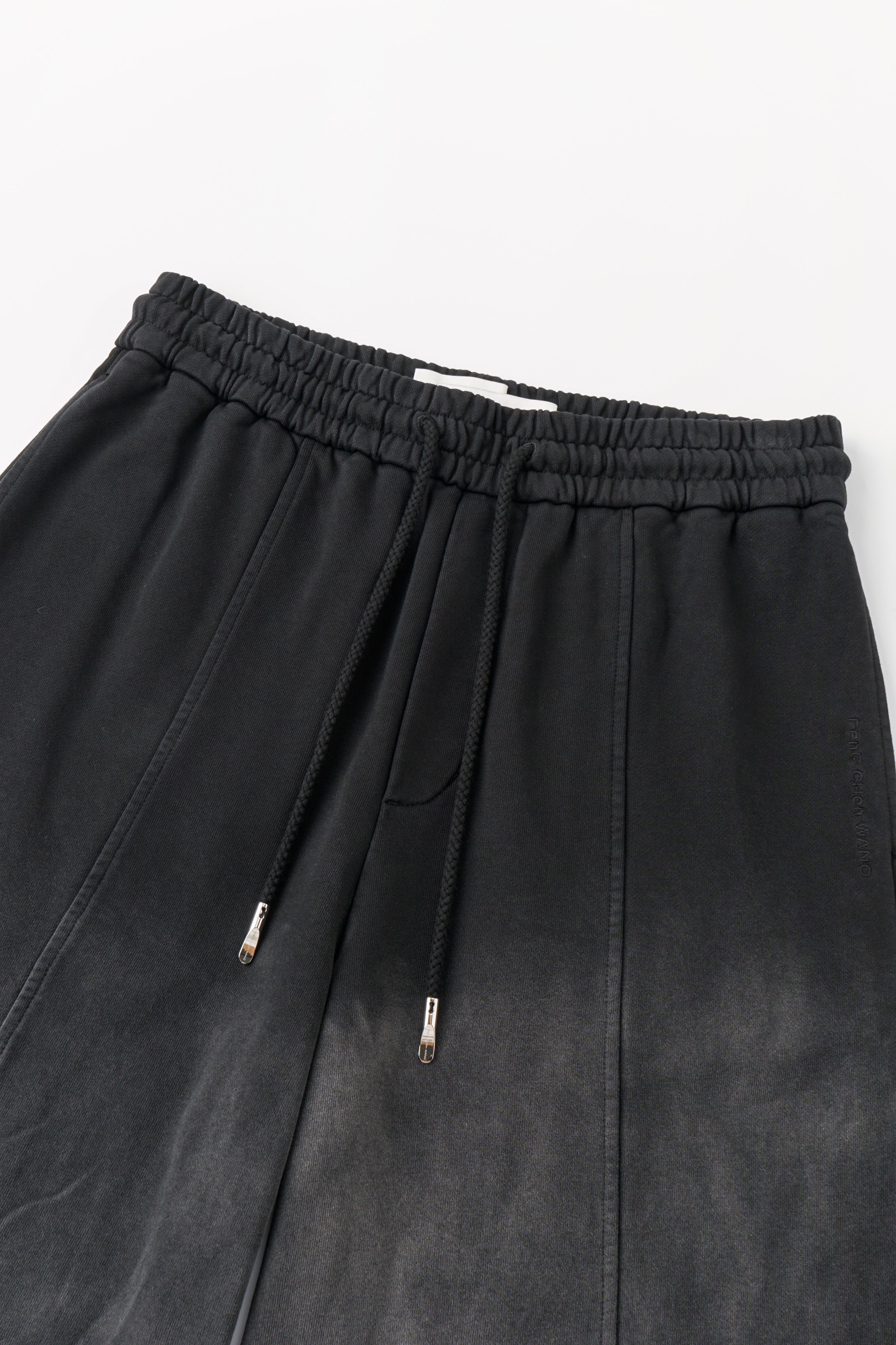 BLACK-GREY WASHED DYED PANTS - Feng Chen Wang