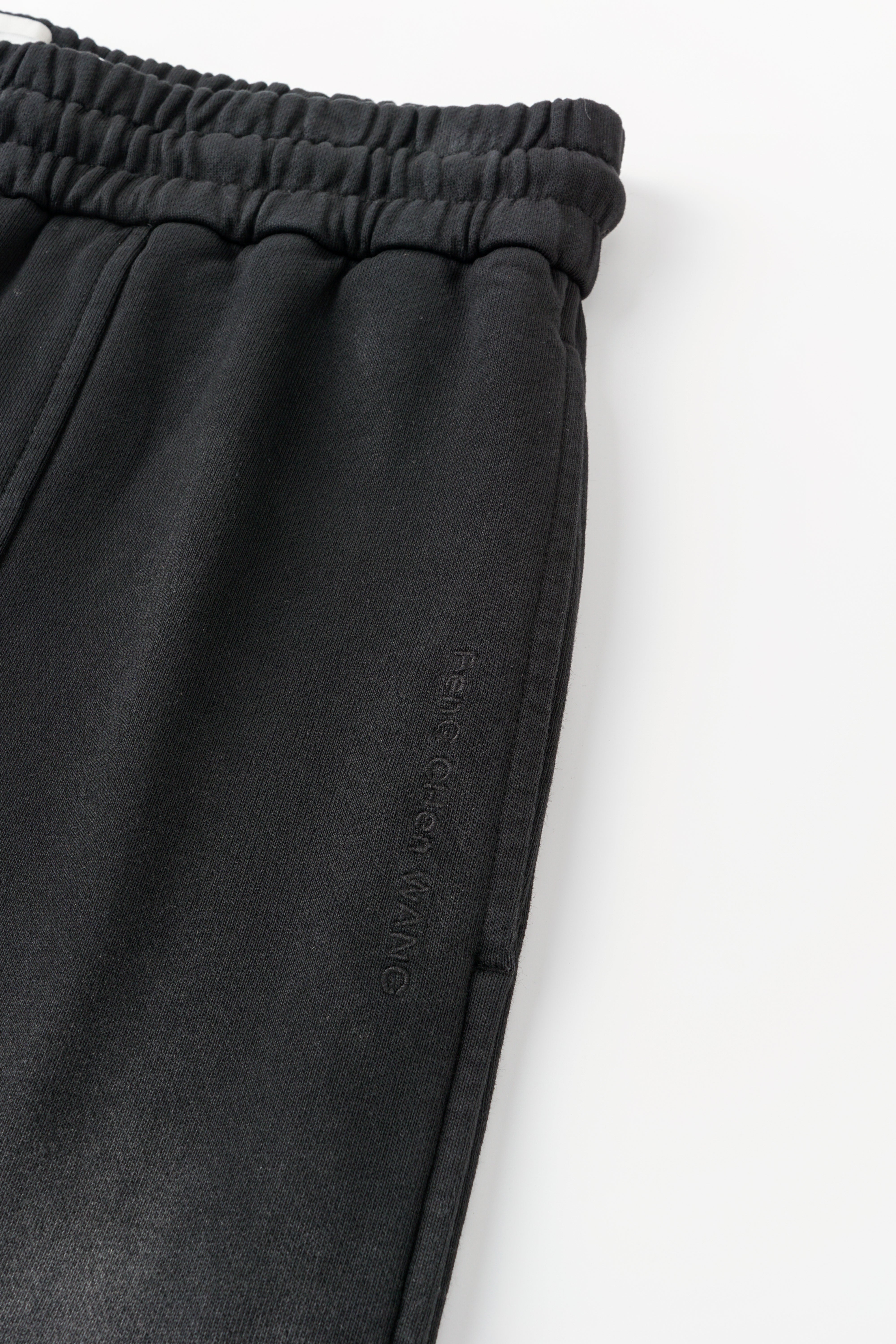 BLACK-GREY WASHED DYED PANTS - Feng Chen Wang
