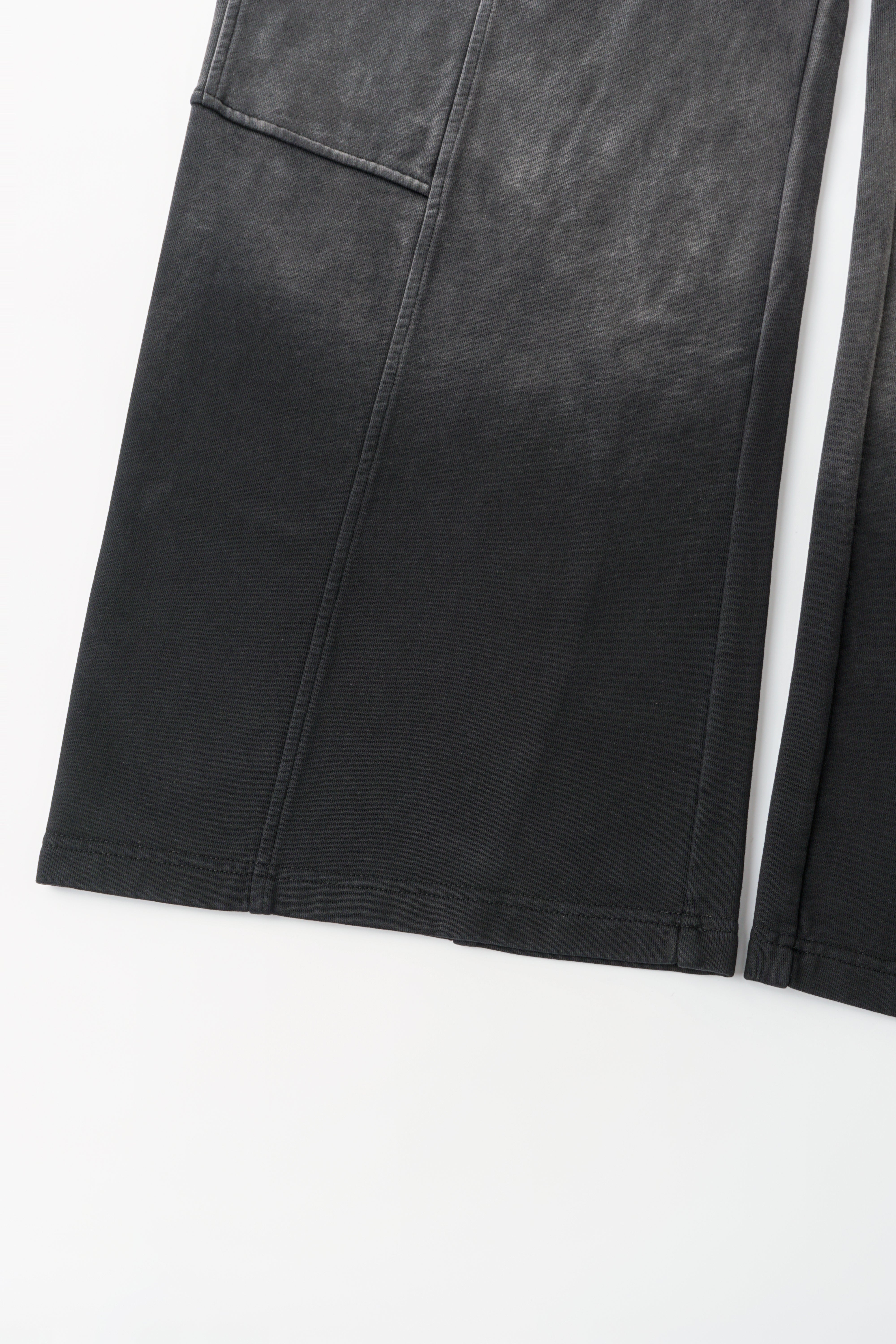 BLACK-GREY WASHED DYED PANTS - Feng Chen Wang