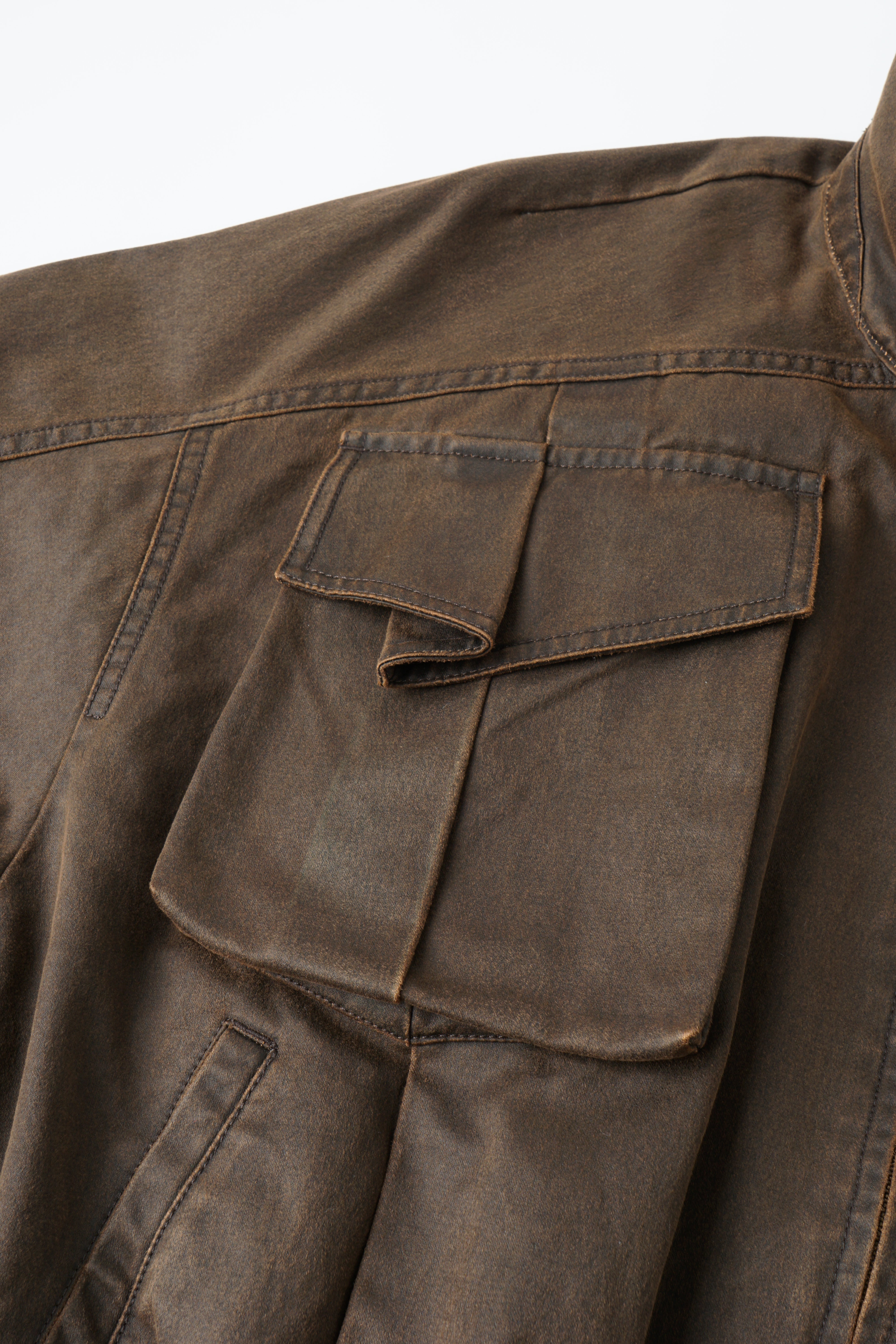 BROWN ELASTIC WAIST JACKET