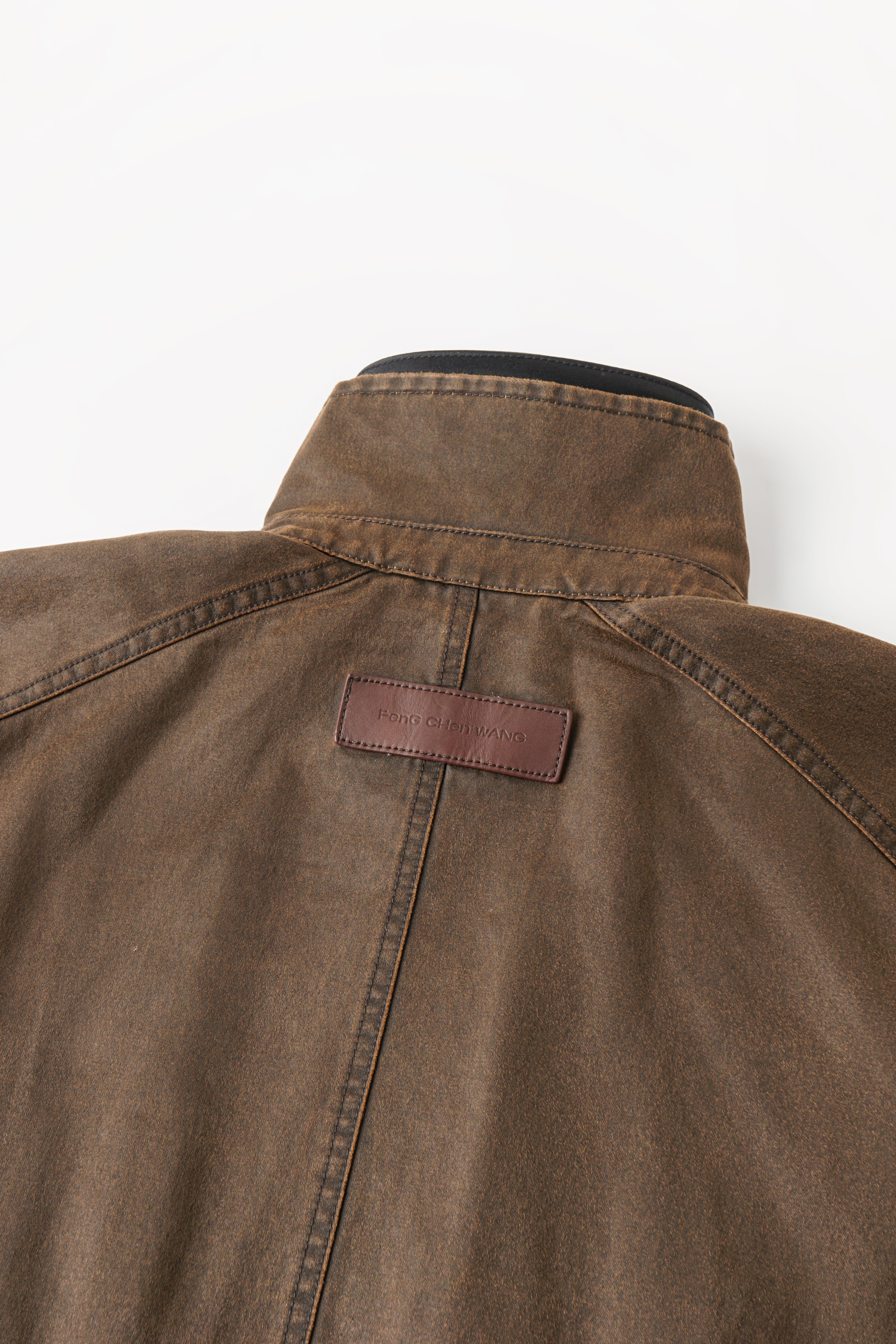 BROWN ELASTIC WAIST JACKET