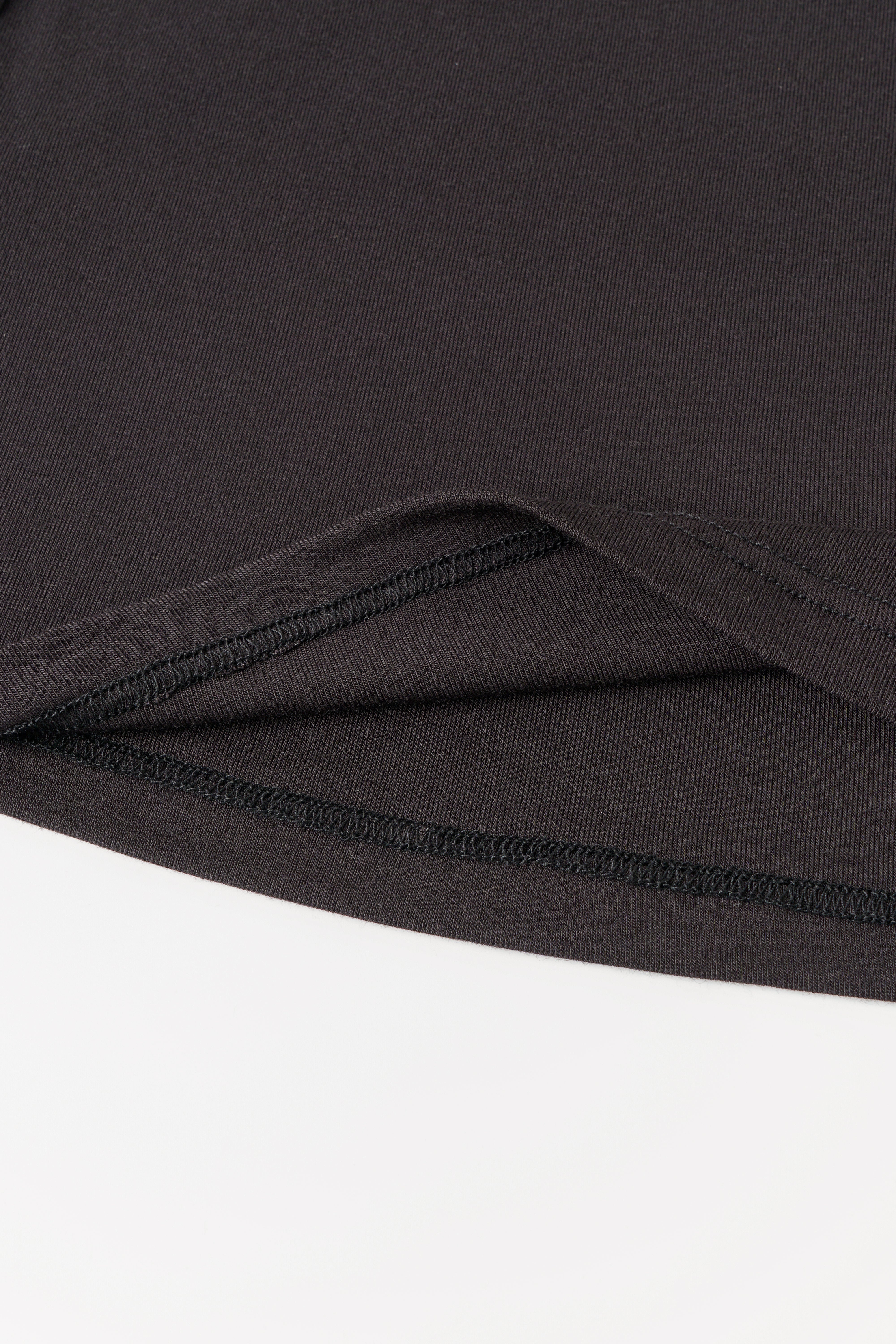 BLACK ONE-SHOULDER BASE TOP