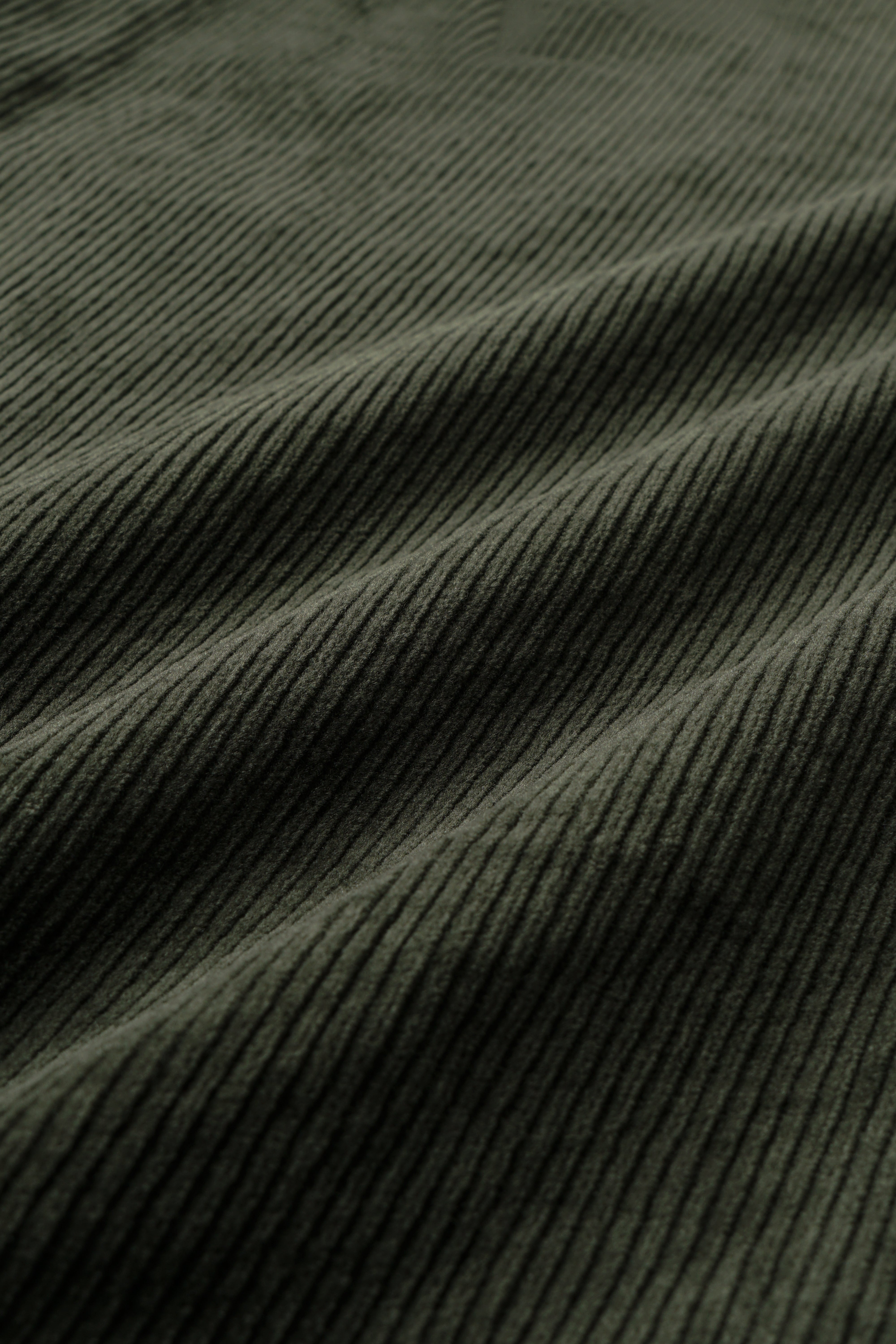 GREEN WASHED CORDUROY DECONSTRUCTED PANTS
