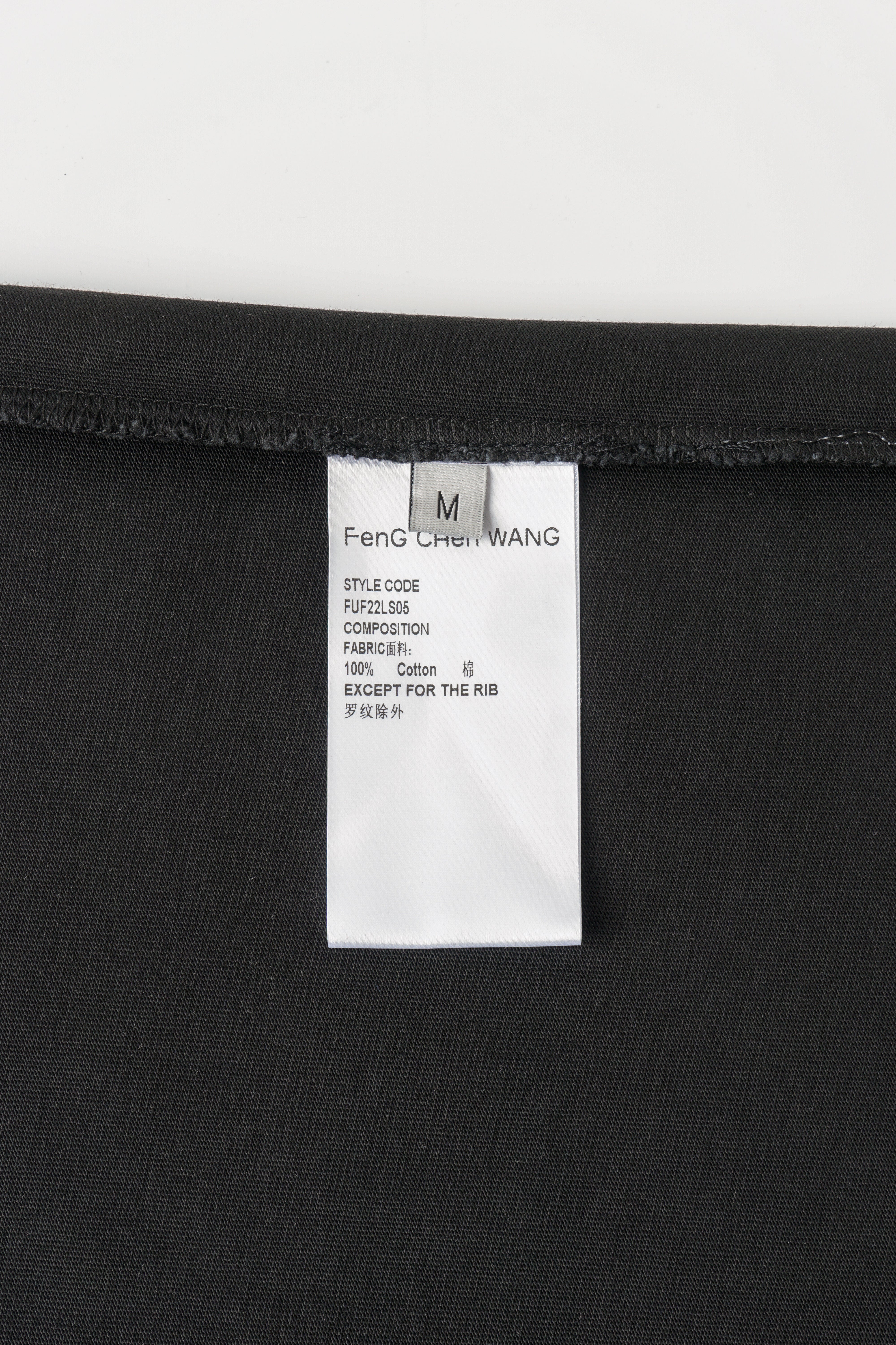 BLACK-GREY GRADIENT WASHED LONG-SLEEVE T-SHIRT