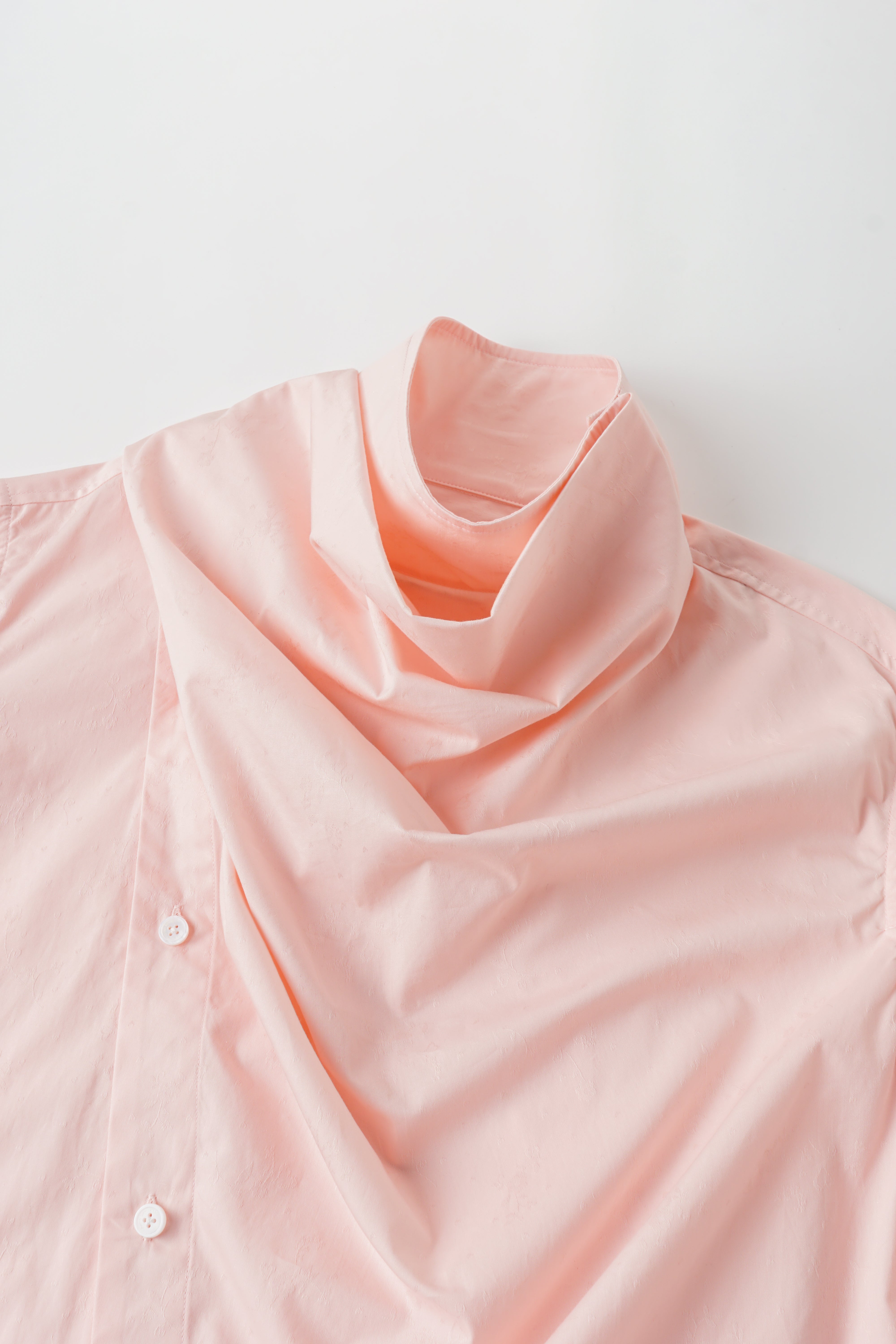 PINK DRAPED BLOUSE WITH SCARF