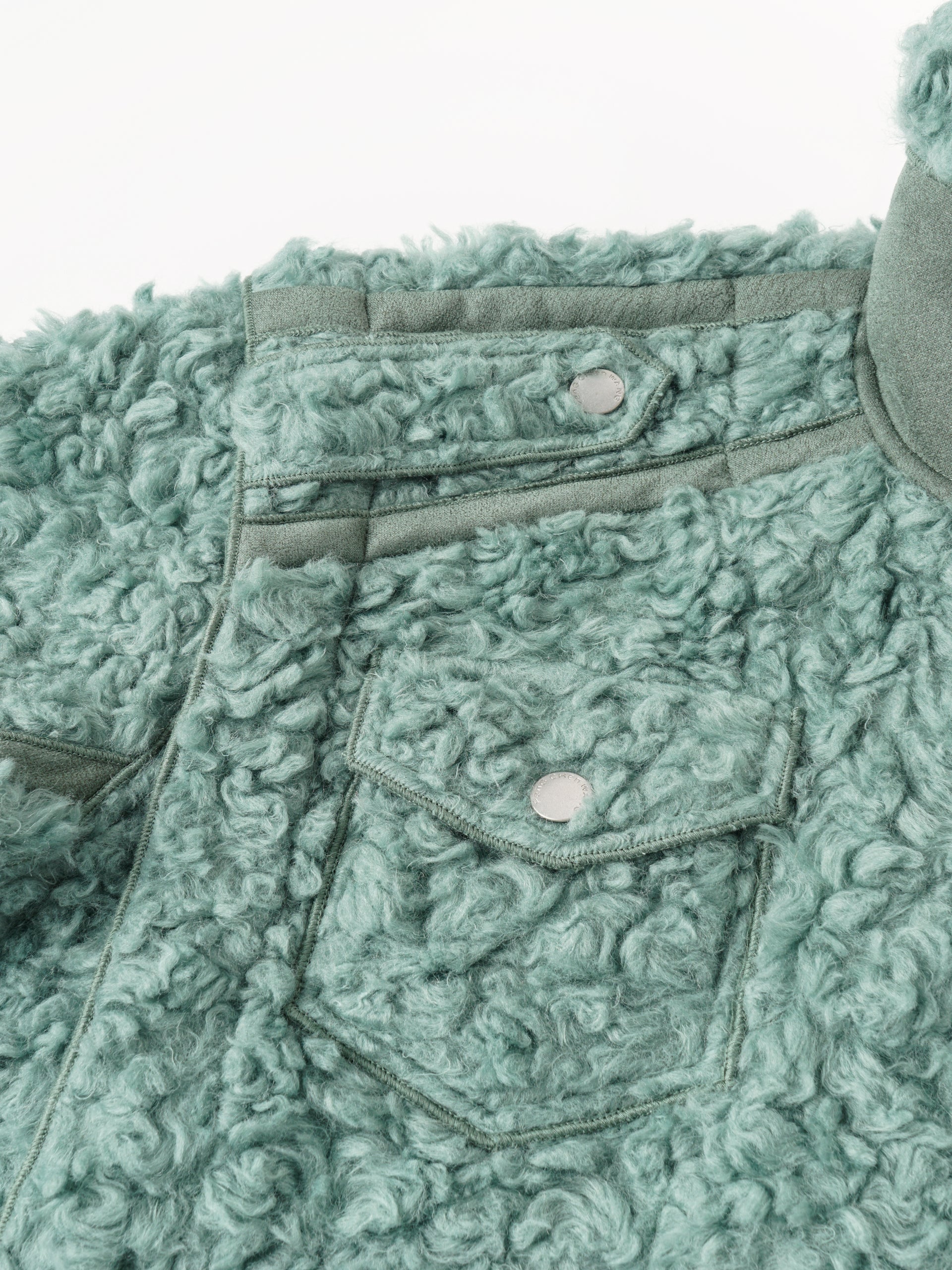 REVERSIBLE FAUX SHEARLING DOUBLE-COLLAR JACKET