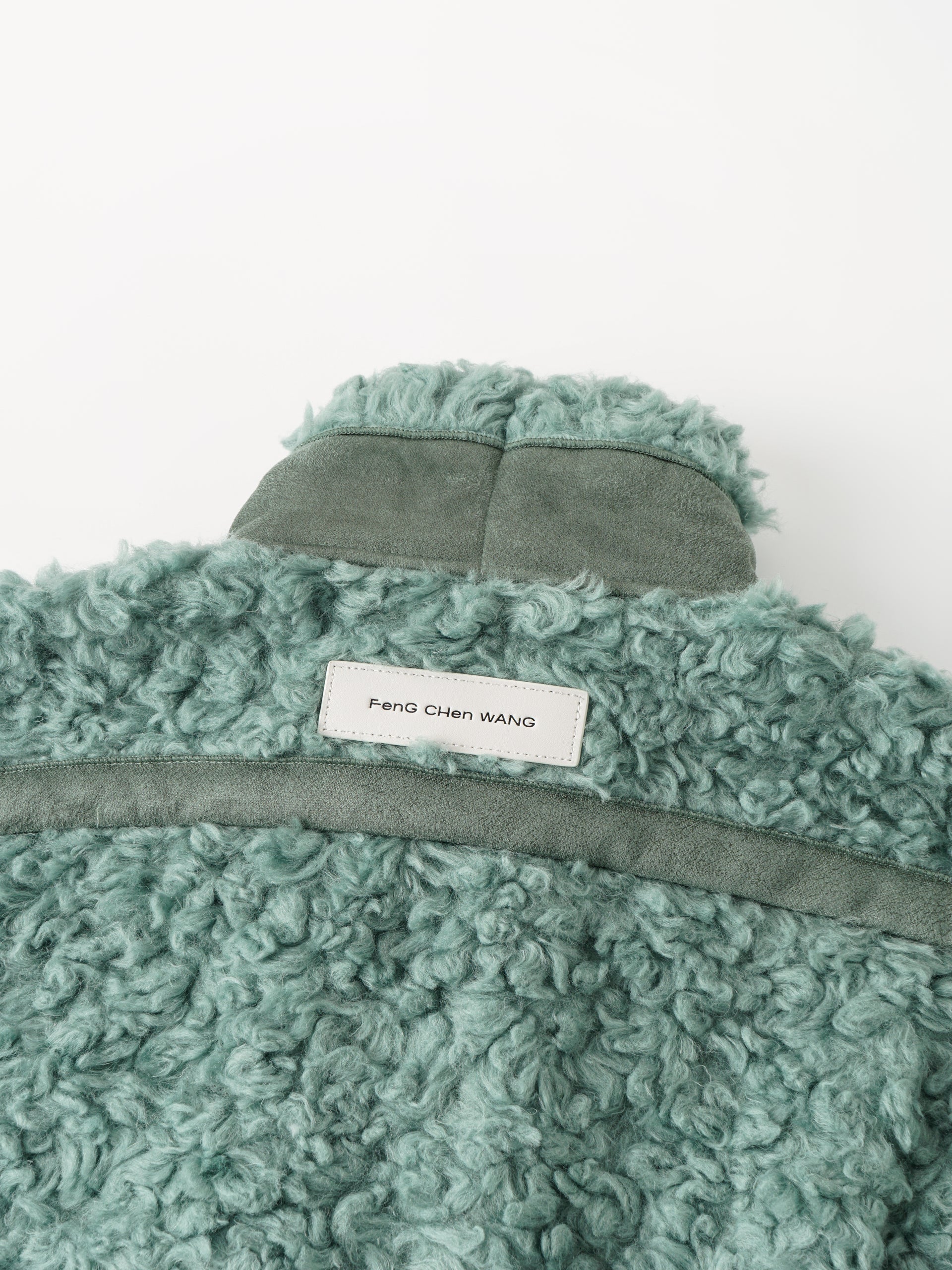REVERSIBLE FAUX SHEARLING DOUBLE-COLLAR JACKET