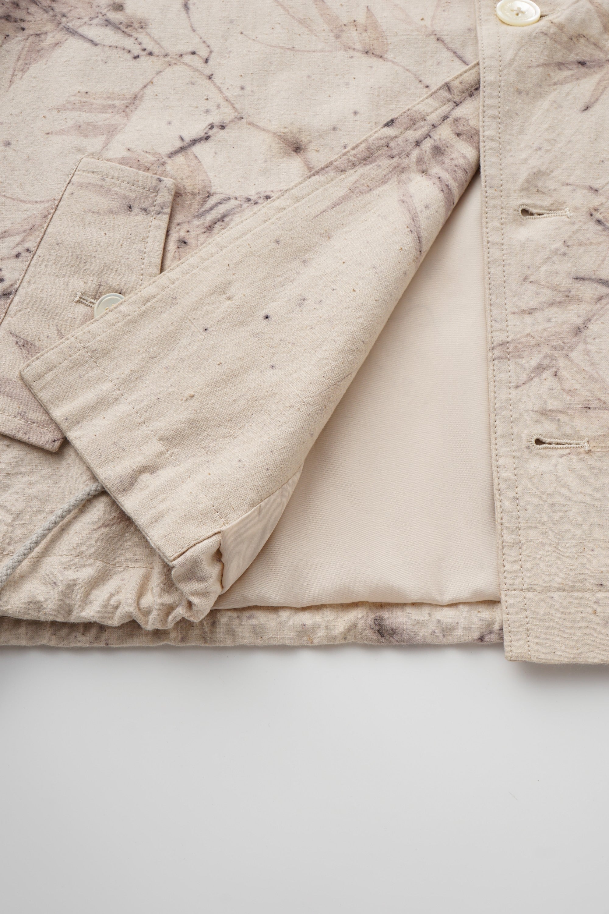 2 IN 1 JACKET WITH PLANTS DYE ON ANTIQUE FABRIC