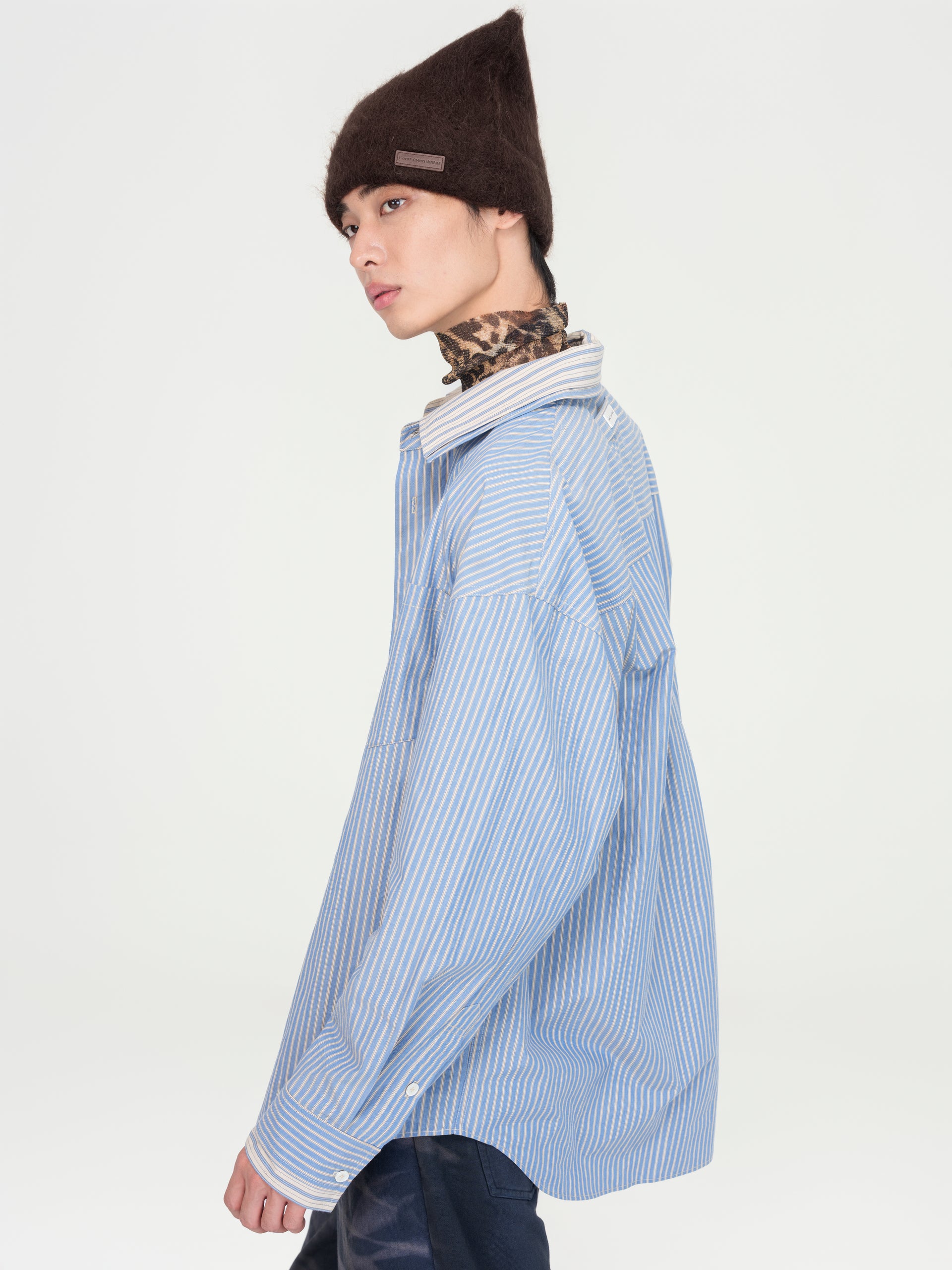 BLUE TWO-IN-ONE STRIPED SHIRT