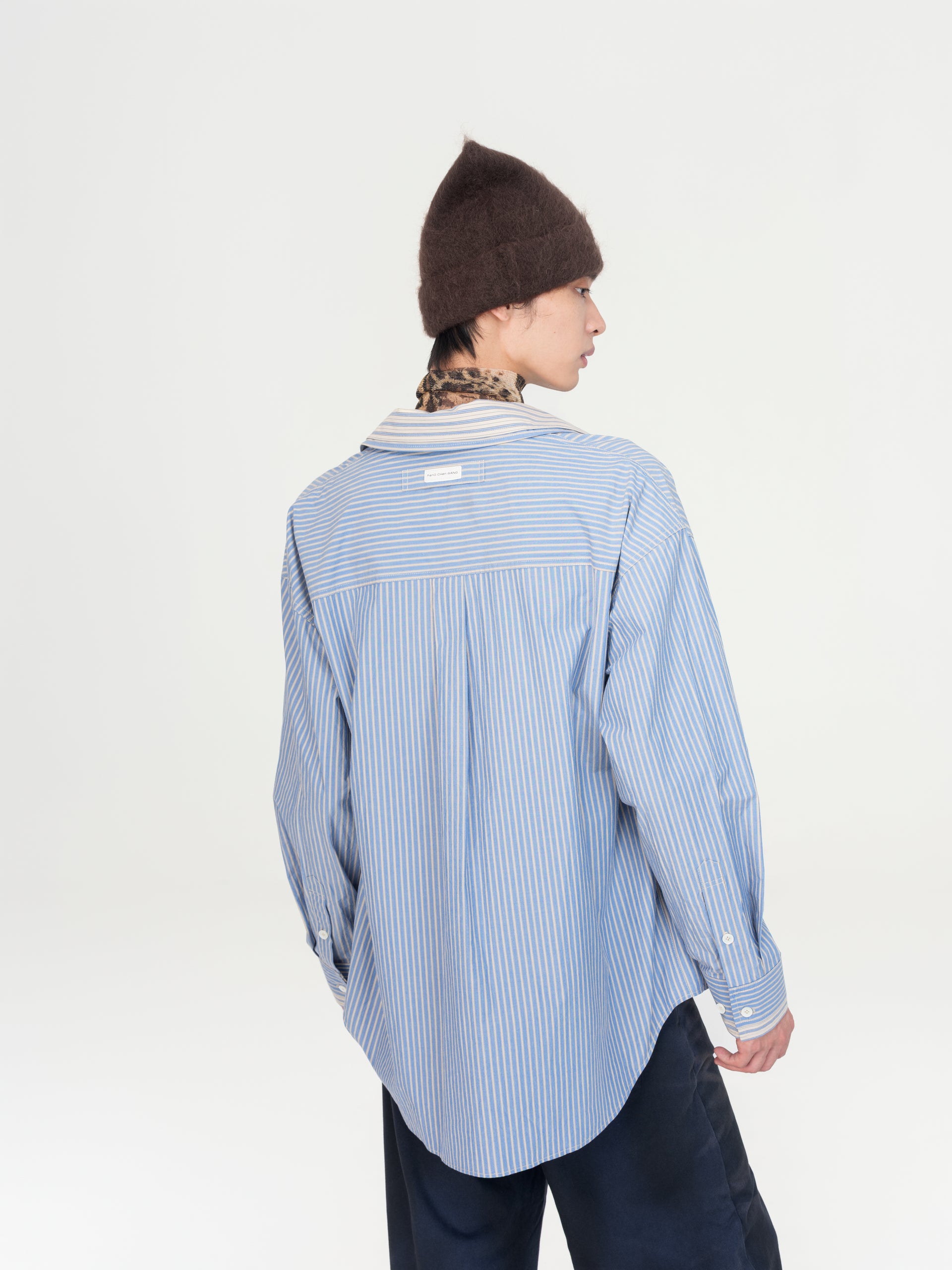 BLUE TWO-IN-ONE STRIPED SHIRT